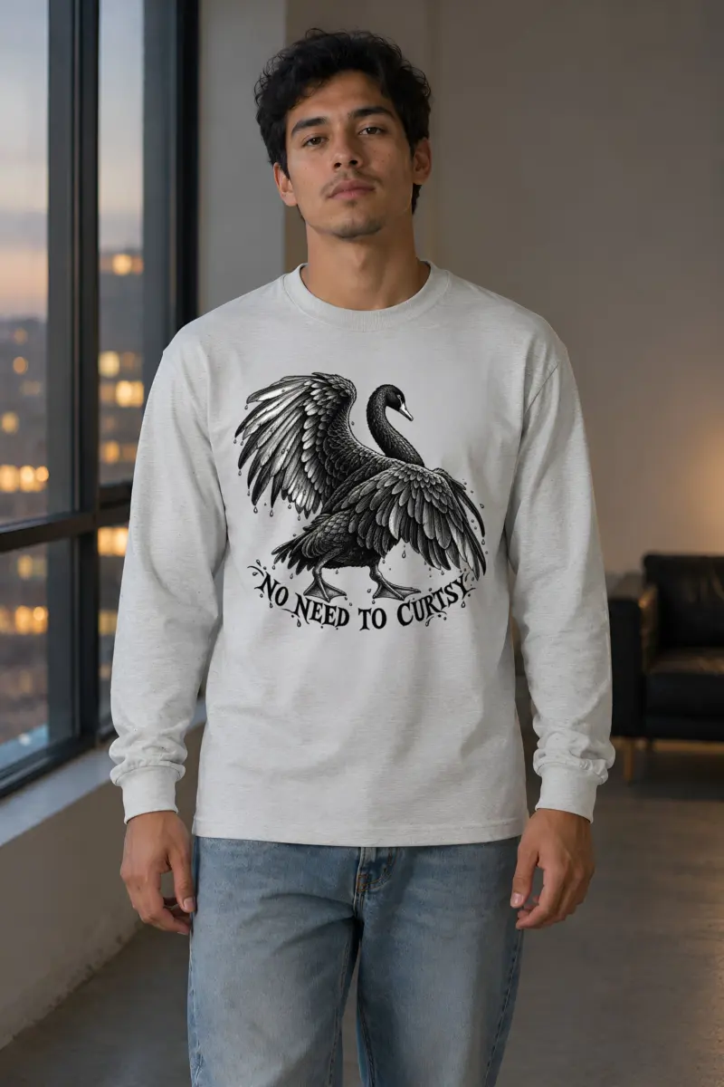 “No Need to Curtsy” Unisex Longsleeve T-shirt