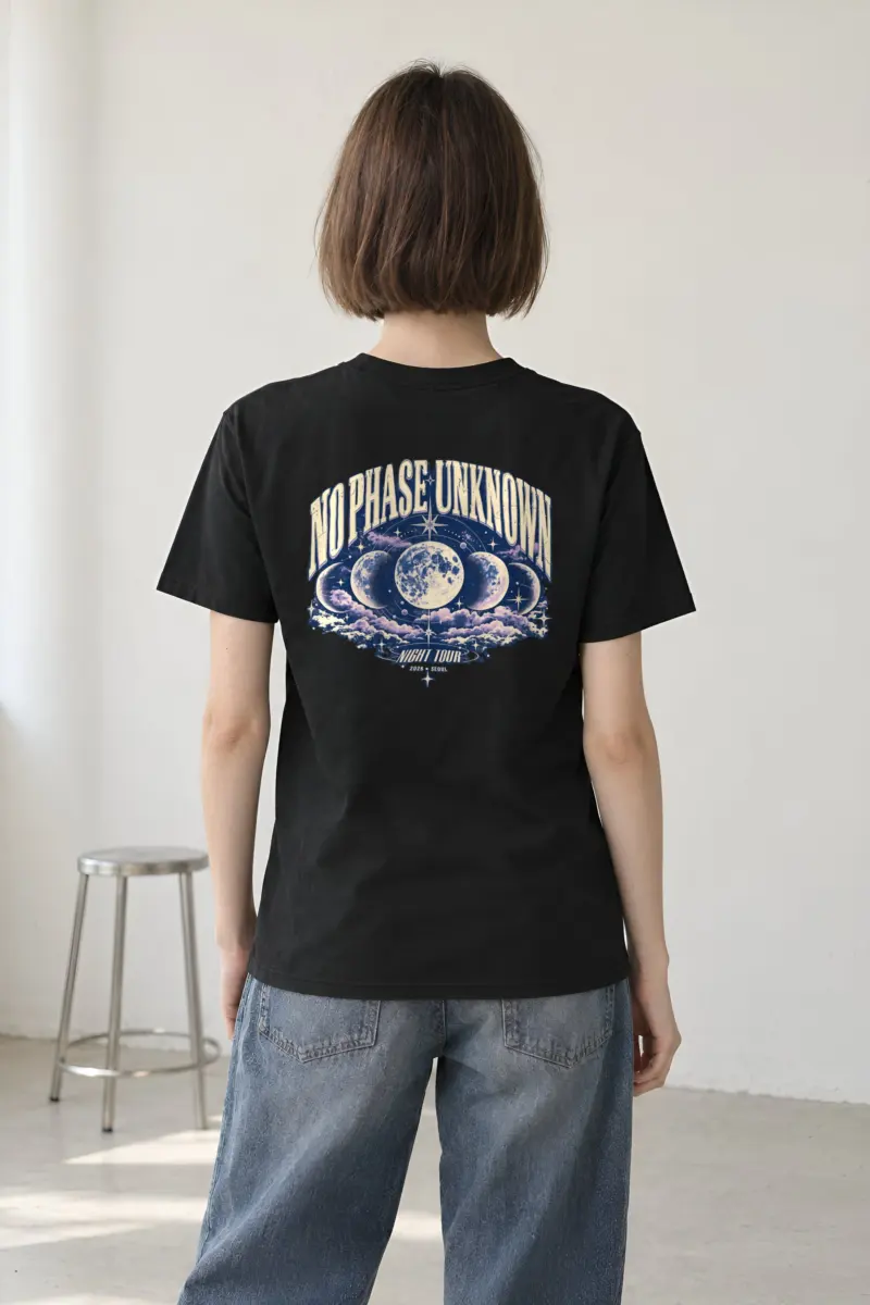 "NO PHASE UNKNOWN" Heavyweight Unisex Crewneck T-shirt