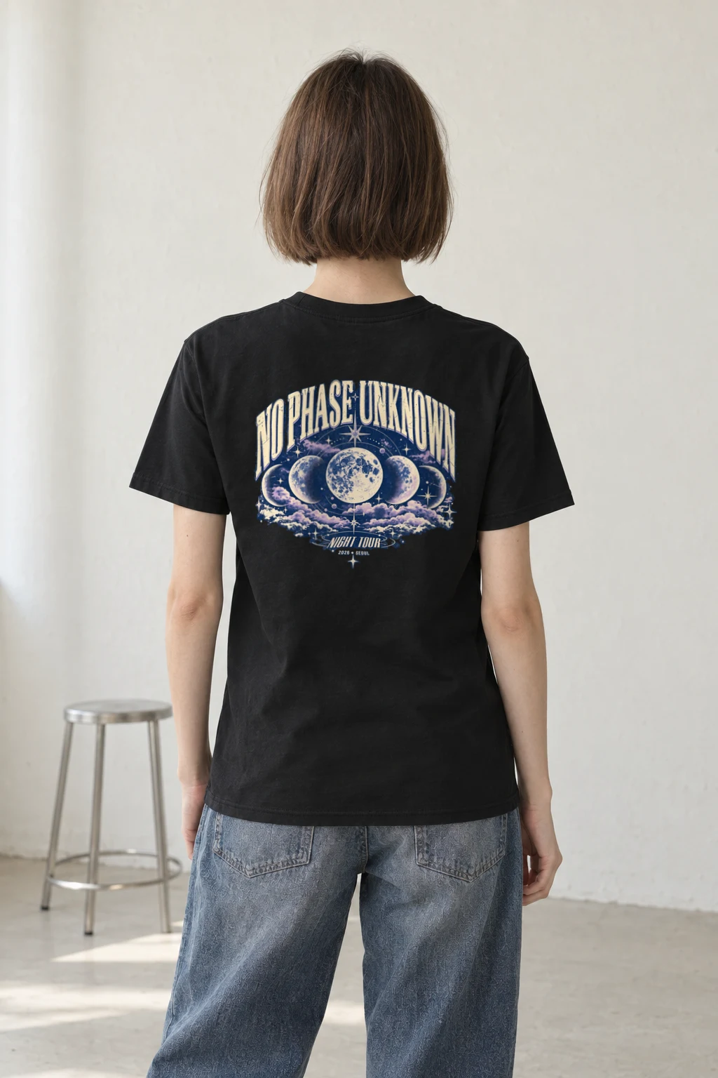 "NO PHASE UNKNOWN" Heavyweight Unisex Crewneck T-shirt
