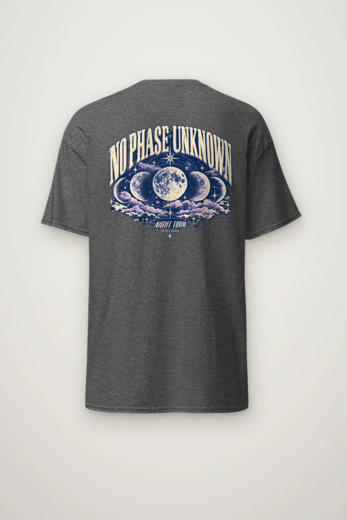 "NO PHASE UNKNOWN" Heavyweight Unisex Crewneck T-shirt