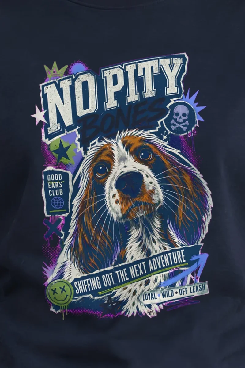 "No pity bones" Heavyweight Unisex Crewneck T-shirt