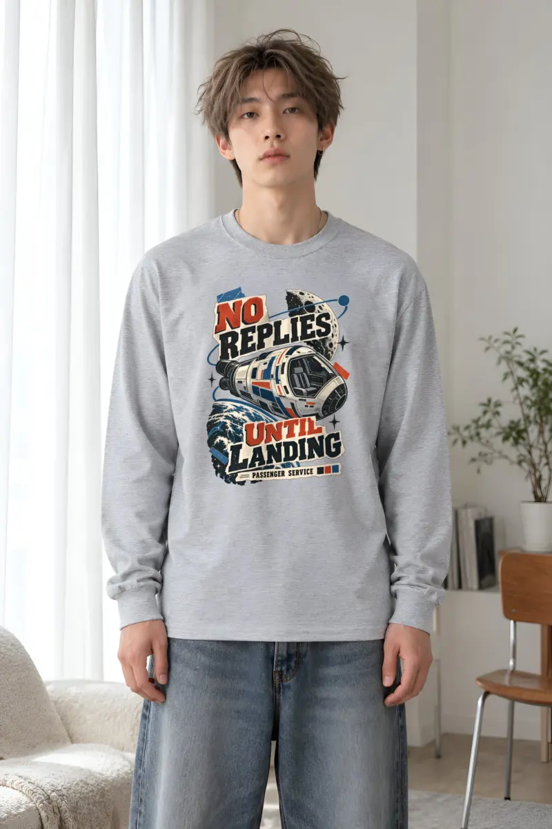 "No Replies Until Landing" Unisex Longsleeve T-shirt