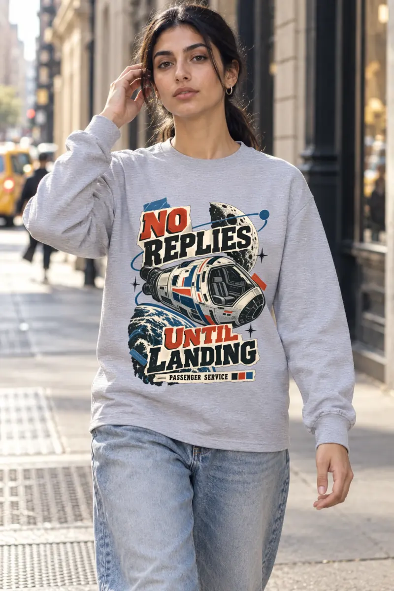 "No Replies Until Landing" Unisex Longsleeve T-shirt
