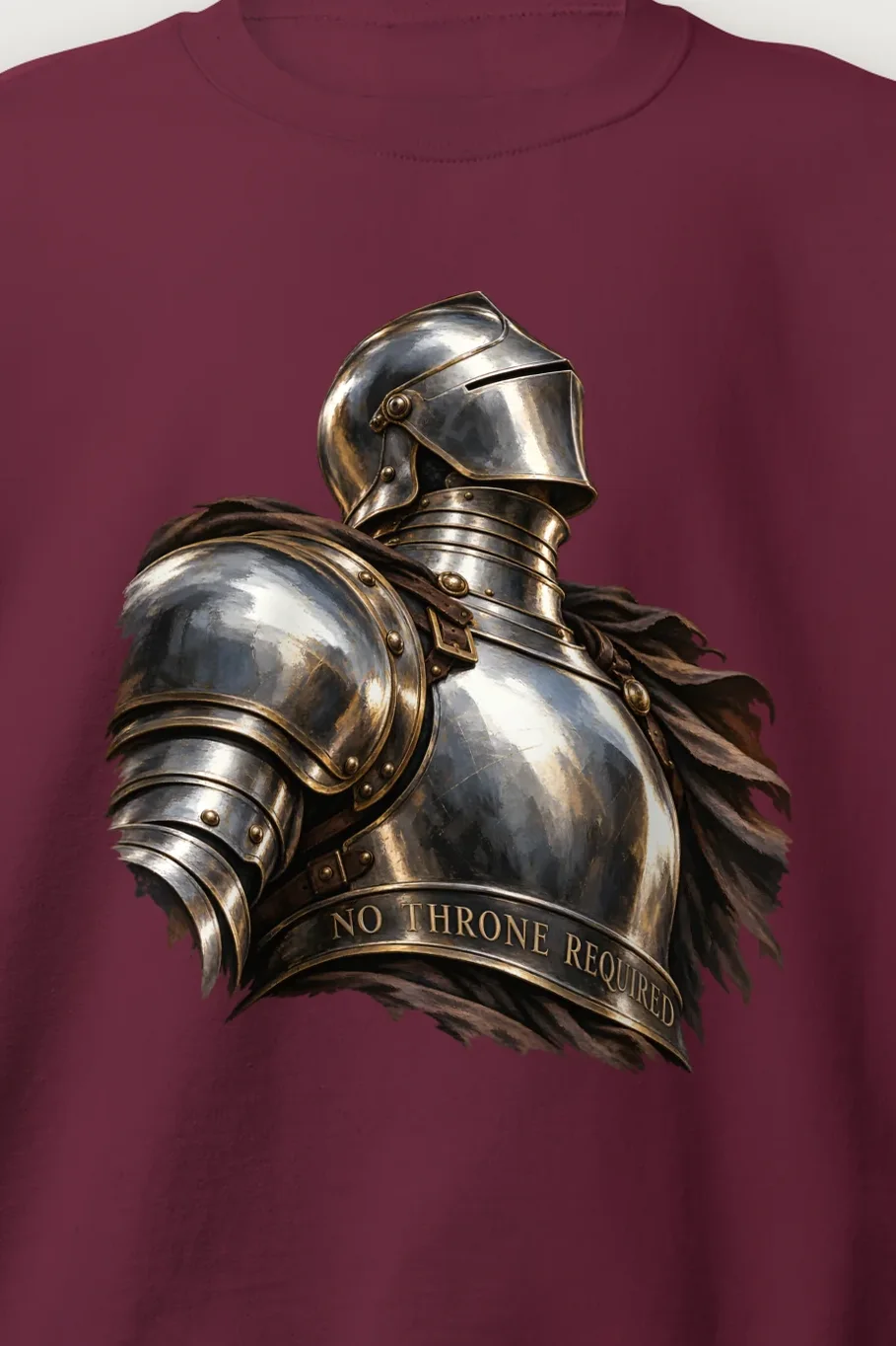 "No Throne Required" Heavy Blend Unisex Crewneck Sweatshirt - the graphic up close