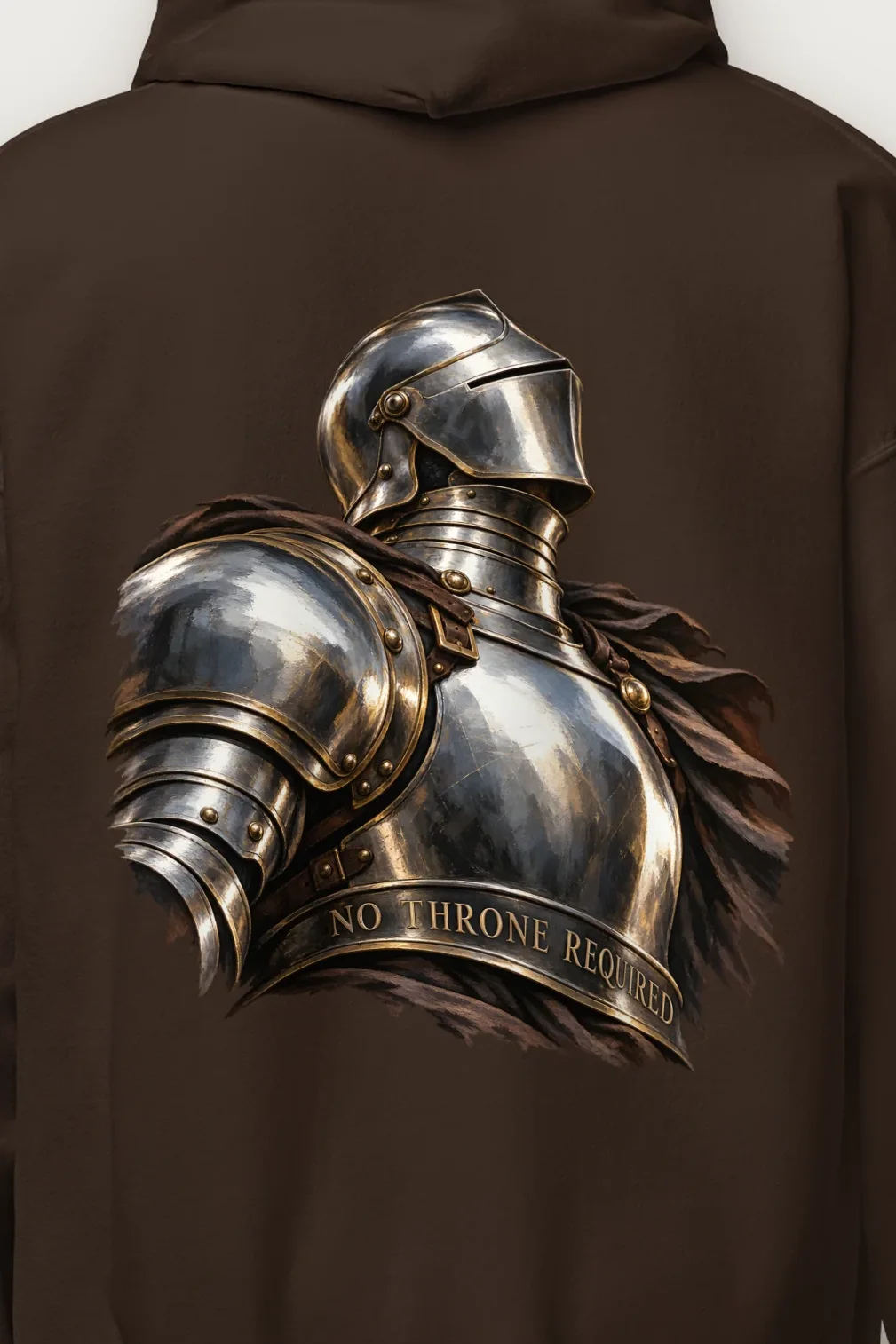 "No Throne Required" Heavy Blend Unisex Pullover Hoodie - the graphic up close