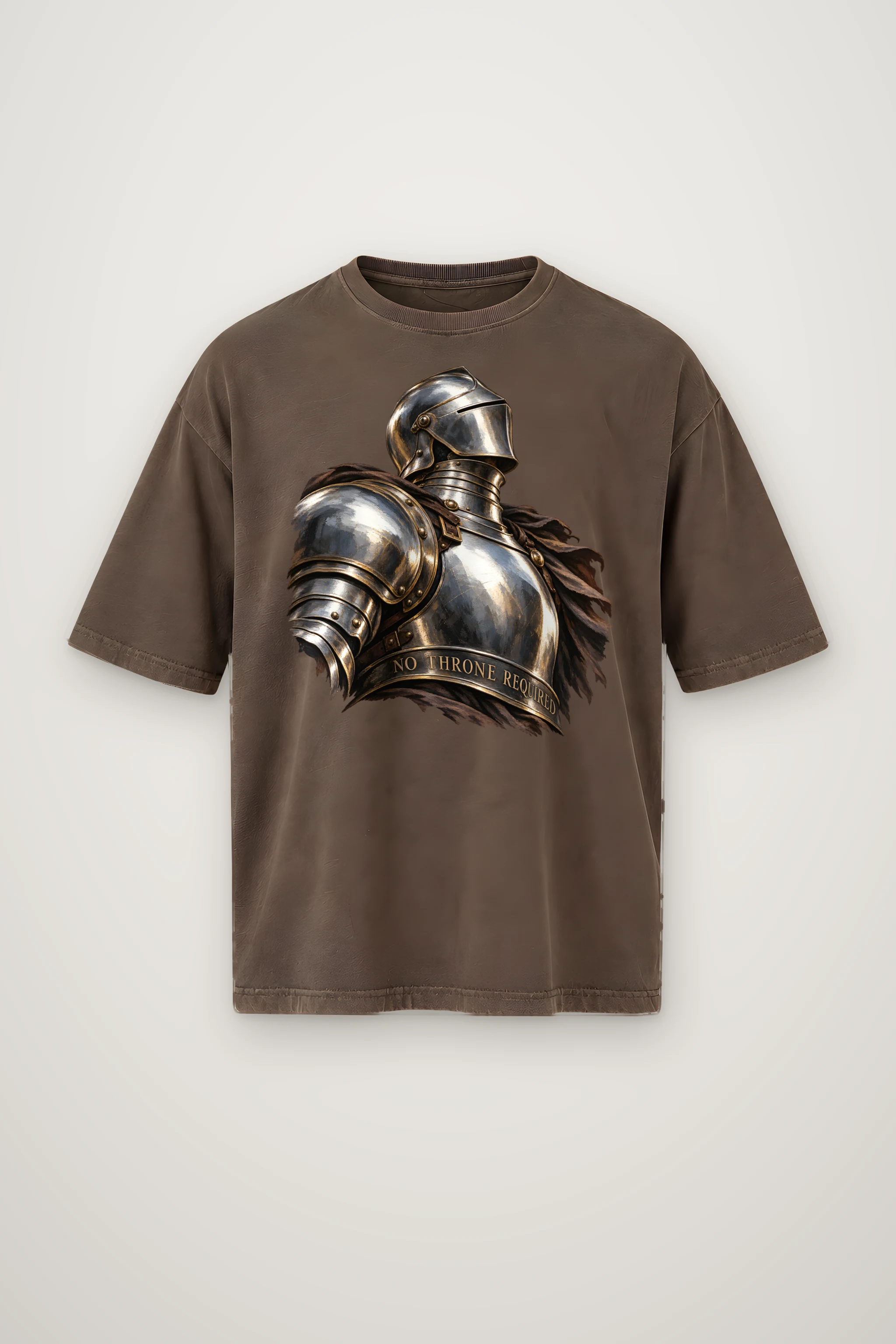 "No Throne Required" Men's Oversized Heavyweight Crewneck T-Shirt