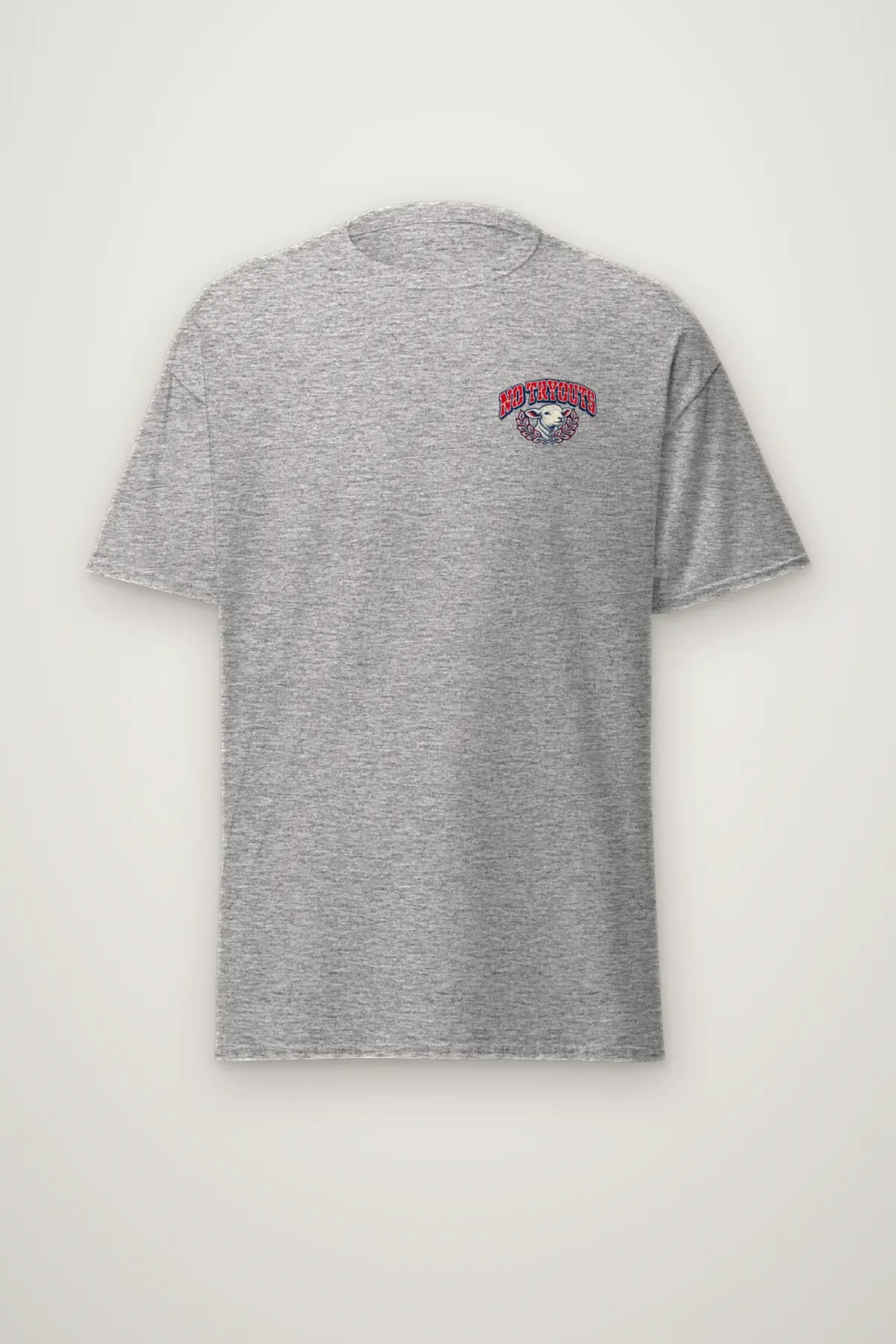 "No Tryouts Grace" Heavyweight Unisex Crewneck T-shirt