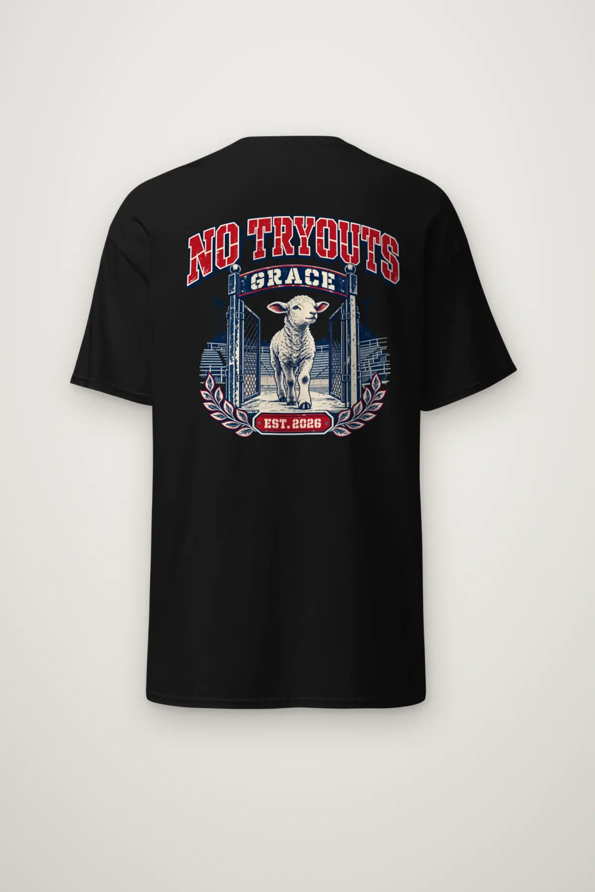 "No Tryouts Grace" Heavyweight Unisex Crewneck T-shirt