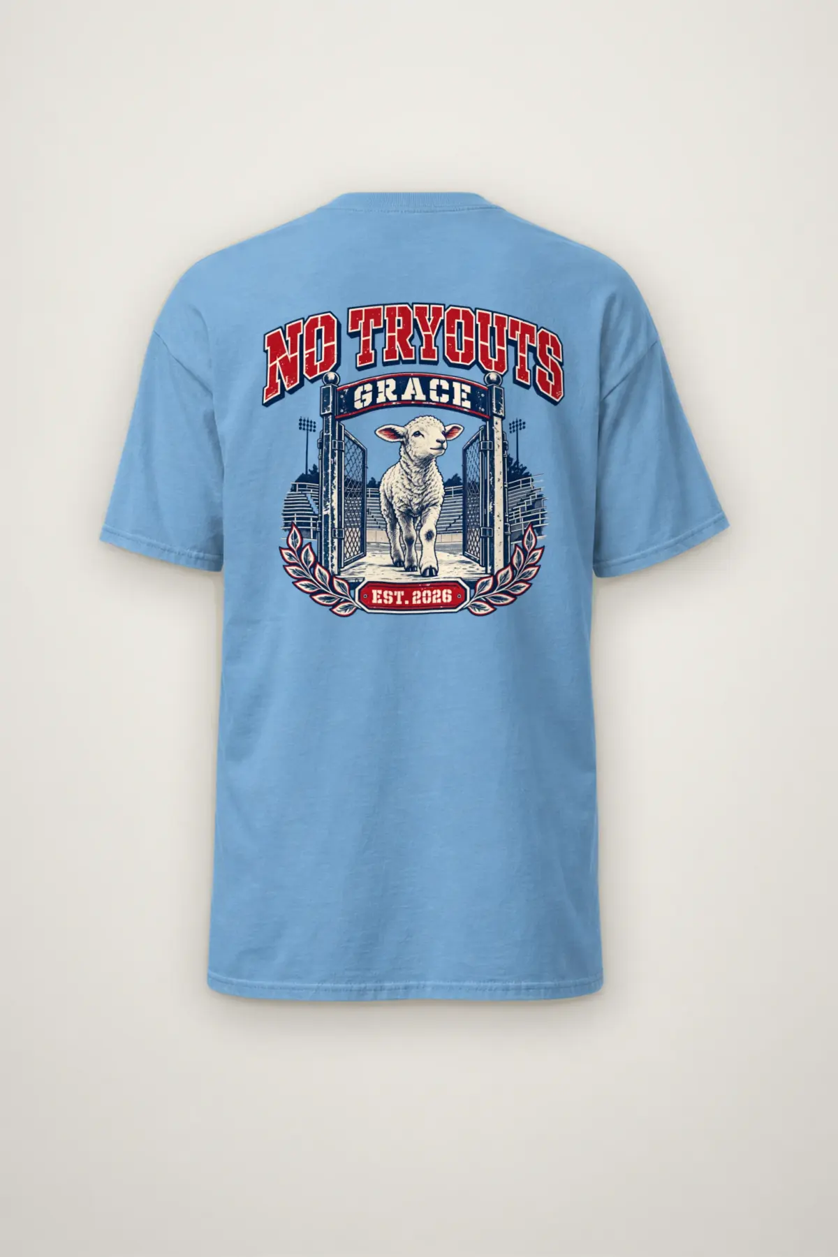 "No Tryouts Grace" Heavyweight Unisex Crewneck T-shirt