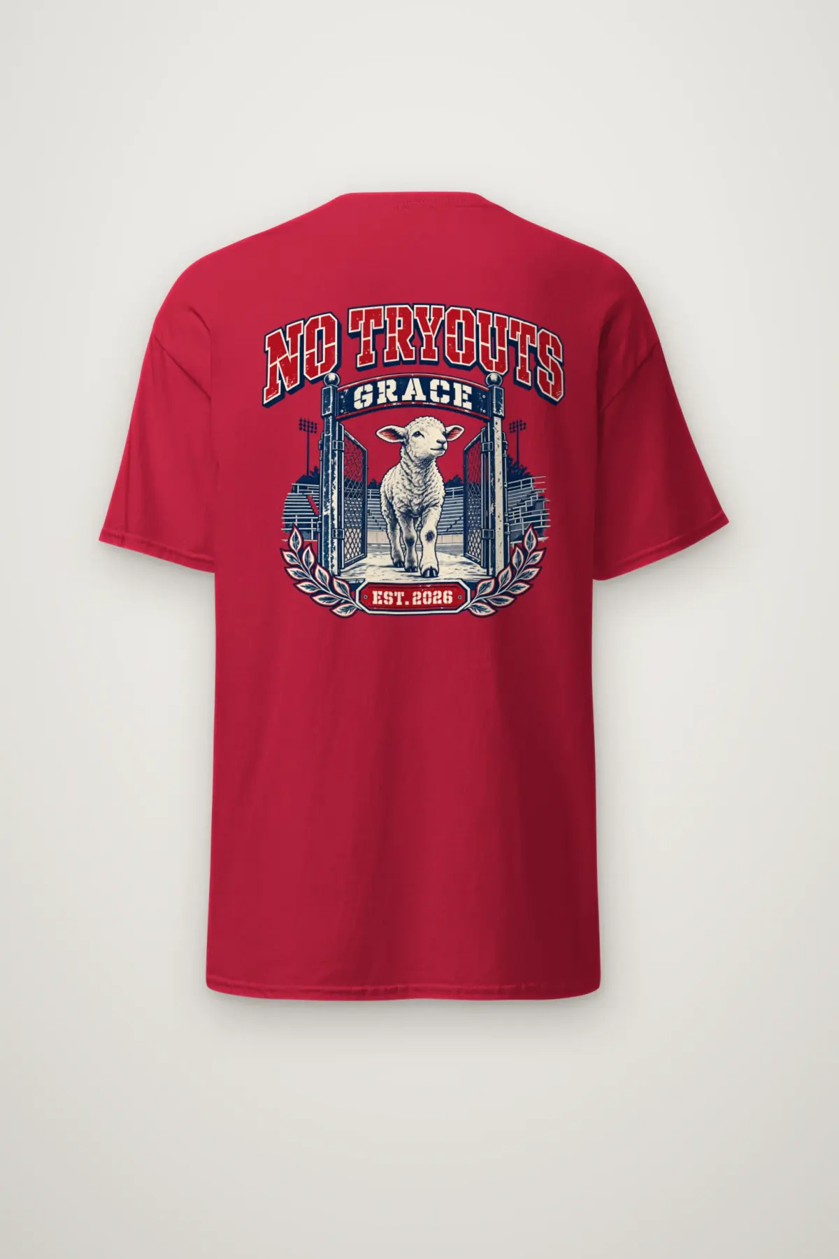 "No Tryouts Grace" Heavyweight Unisex Crewneck T-shirt
