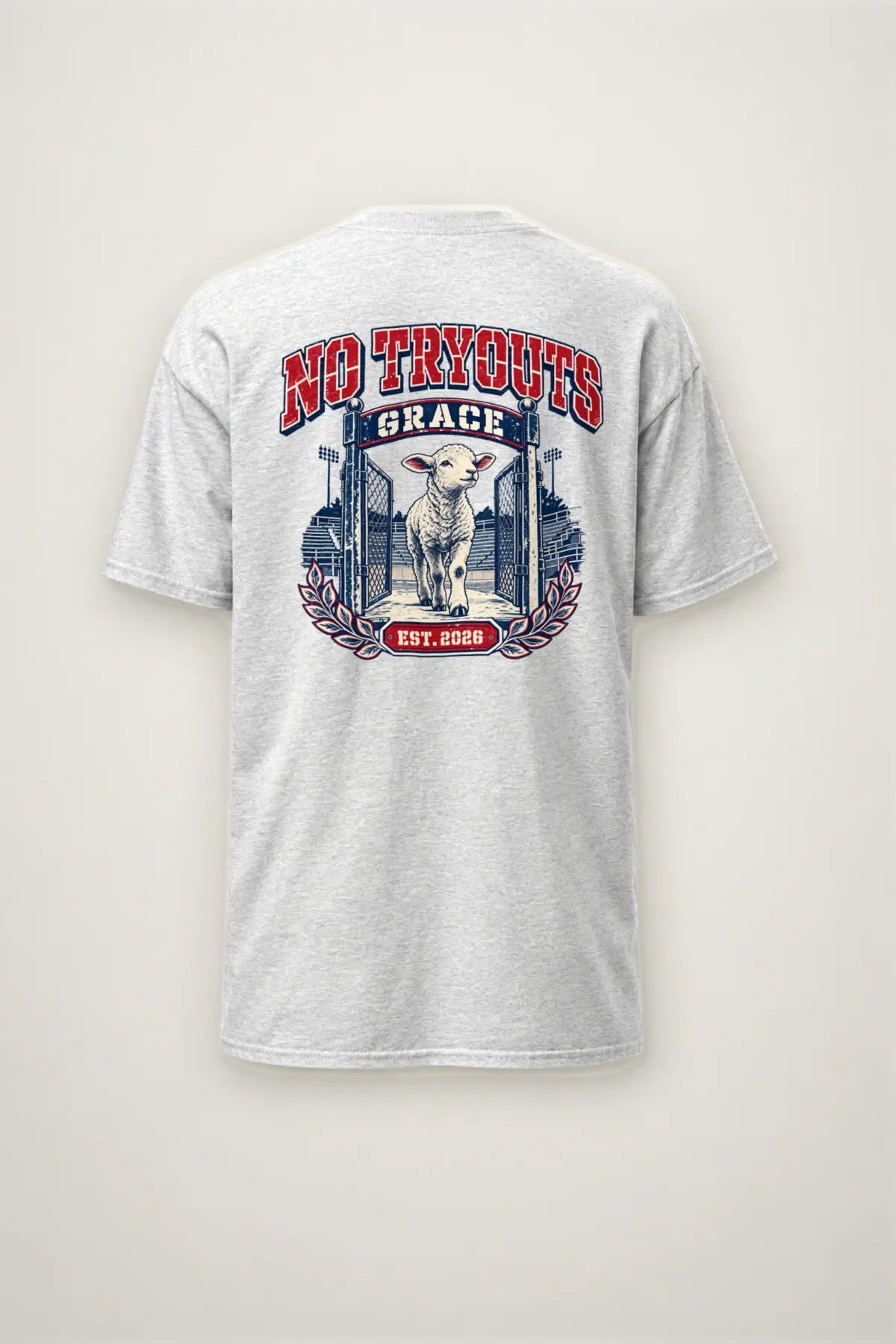 "No Tryouts Grace" Heavyweight Unisex Crewneck T-shirt