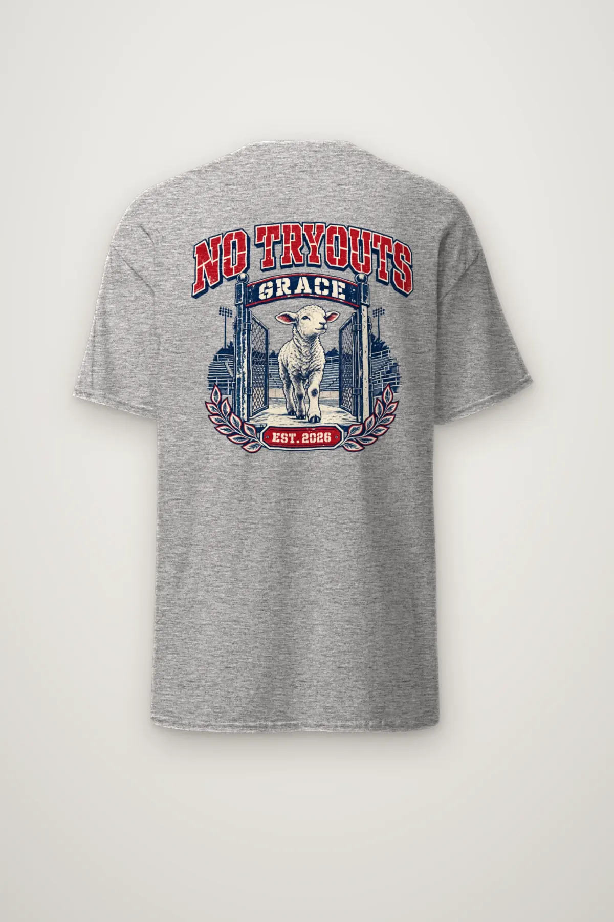"No Tryouts Grace" Heavyweight Unisex Crewneck T-shirt
