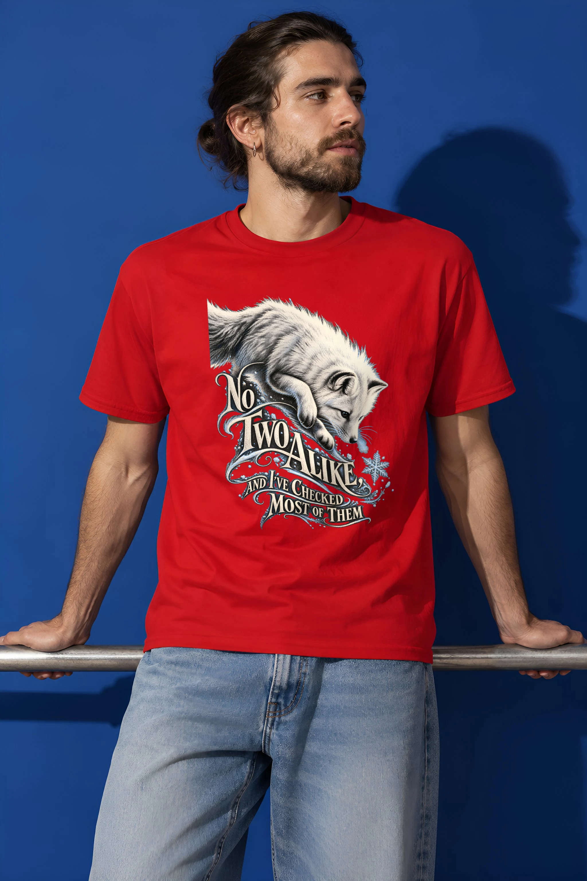 "No Two Alike Arctic Fox" Heavyweight Unisex Crewneck T-shirt