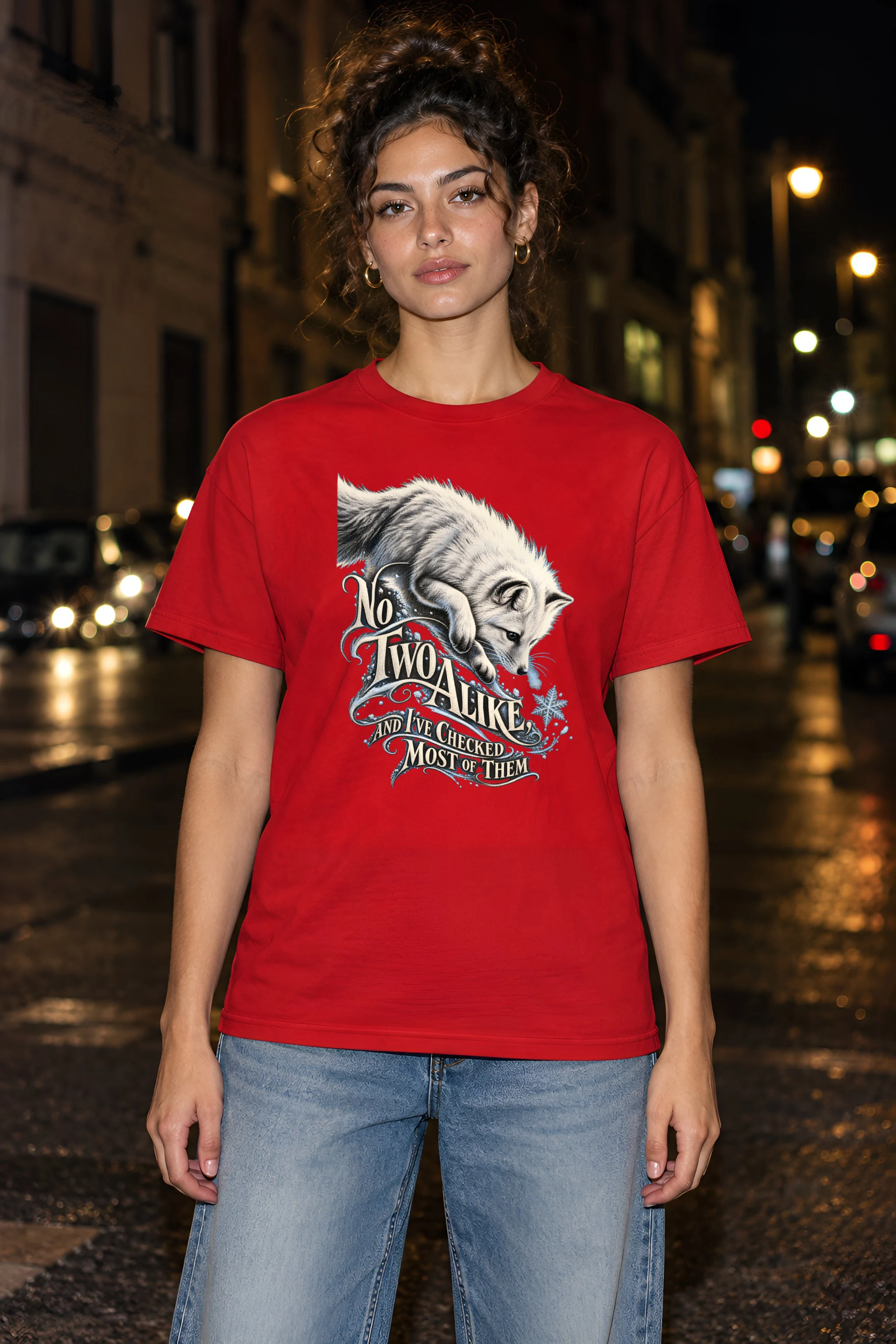 "No Two Alike Arctic Fox" Heavyweight Unisex Crewneck T-shirt