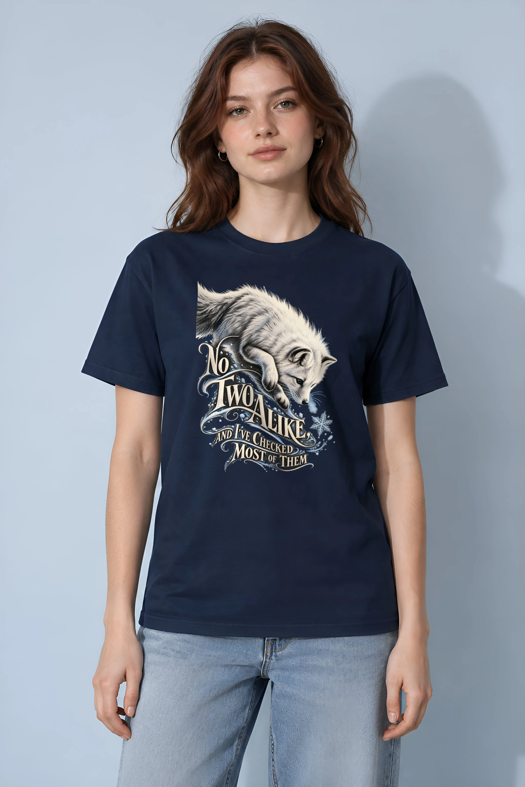 "No Two Alike Arctic Fox" Heavyweight Unisex Crewneck T-shirt