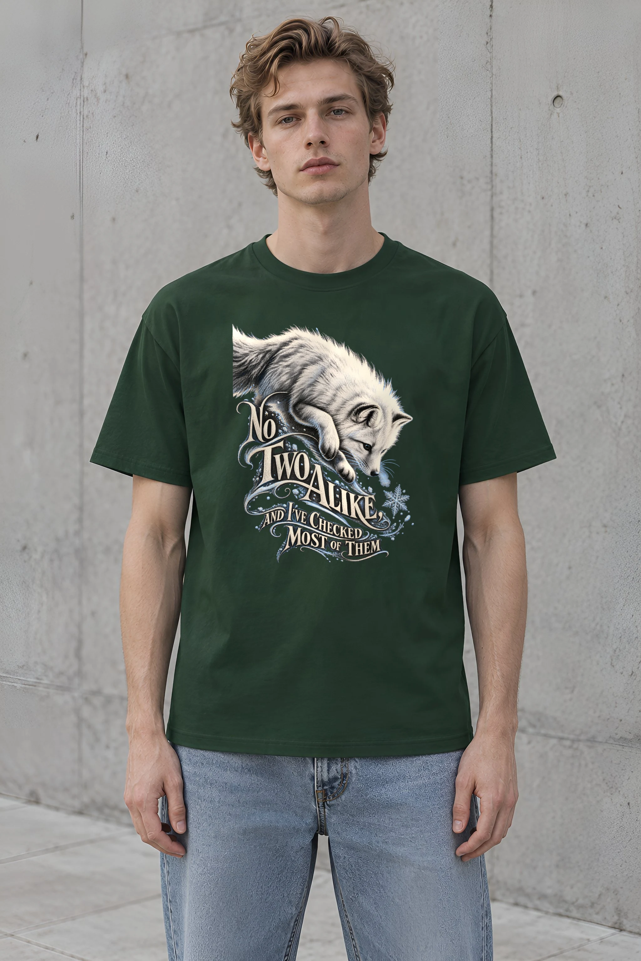 "No Two Alike Arctic Fox" Heavyweight Unisex Crewneck T-shirt