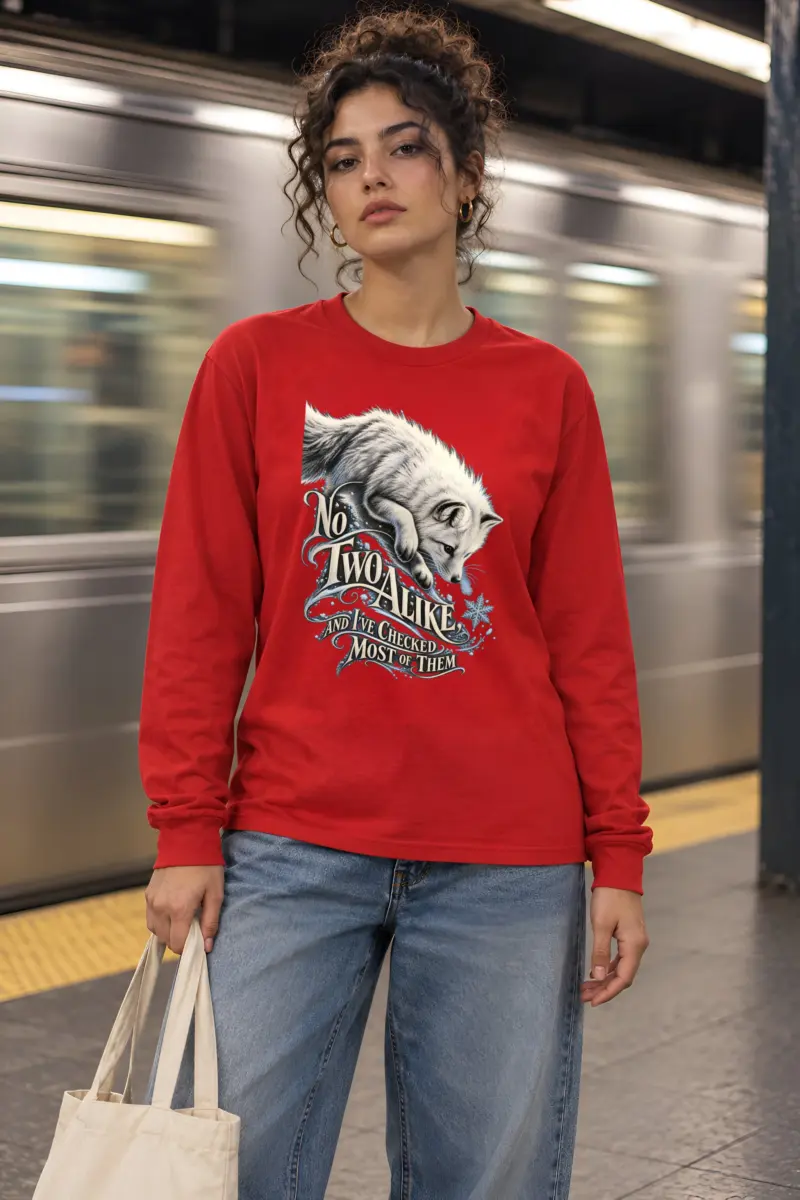 “No Two Alike Arctic Fox” Unisex Longsleeve T-shirt