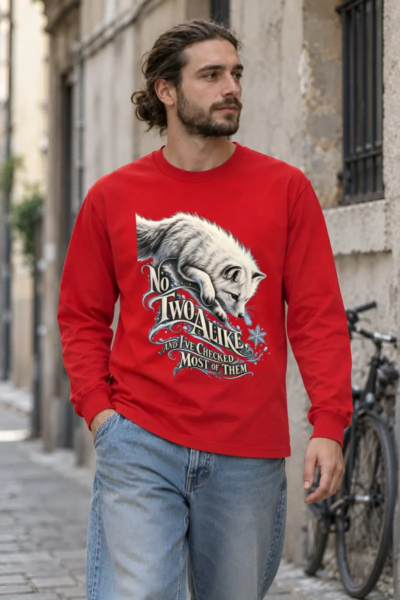 "No Two Alike Arctic Fox" Unisex Longsleeve T-shirt