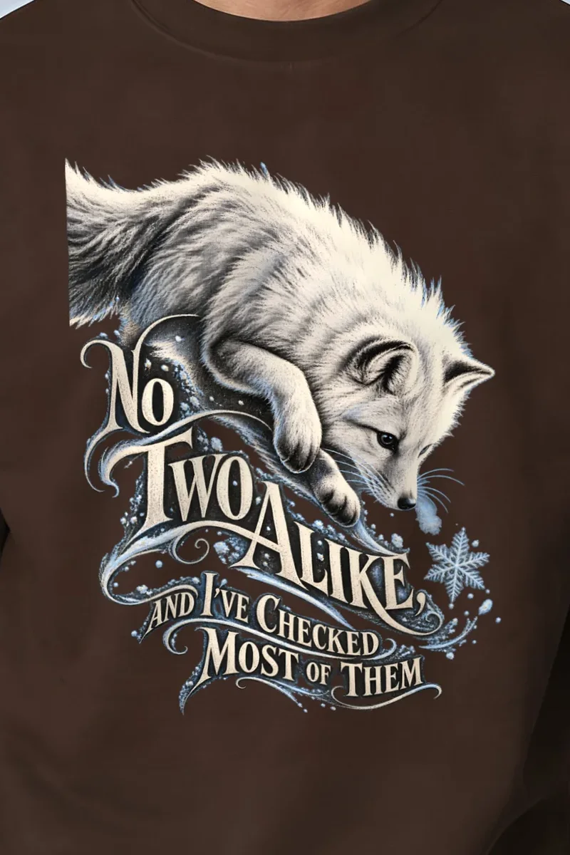 "No Two Alike" Heavy Blend Unisex Crewneck Sweatshirt - the graphic up close