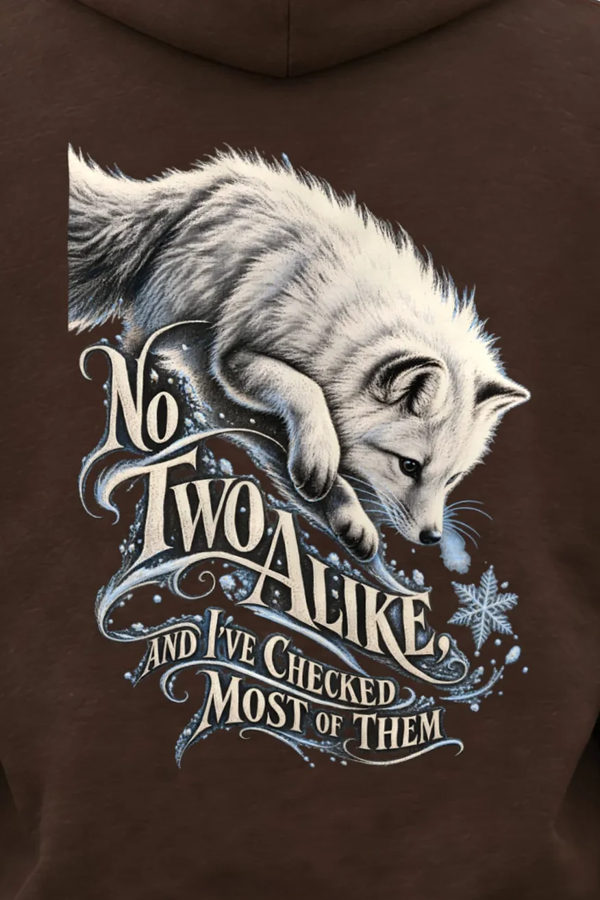 "No Two Alike" Heavy Blend Unisex Pullover Hoodie - the graphic up close