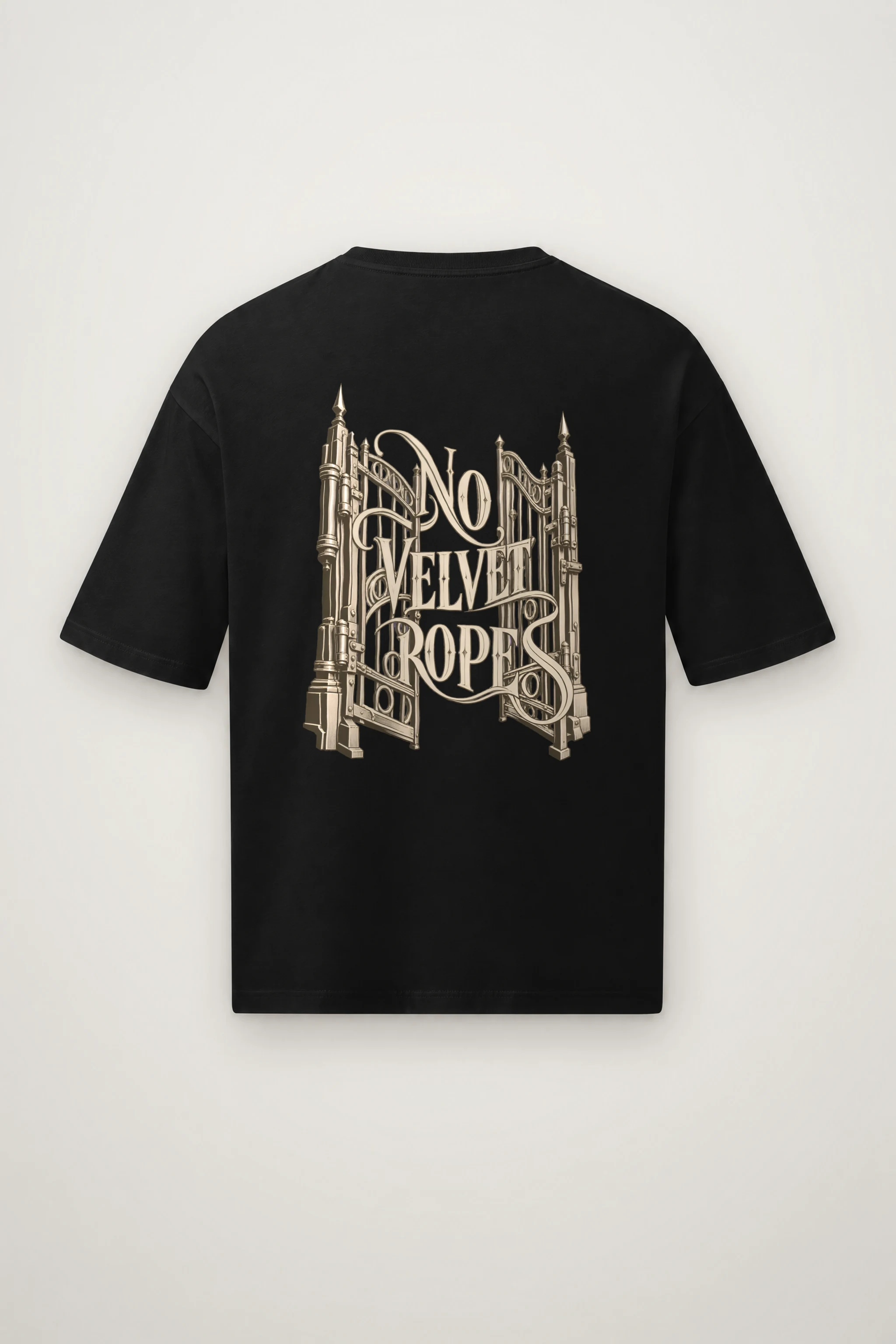 "No Velvet Ropes" Men's Oversized Heavyweight Crewneck T-Shirt