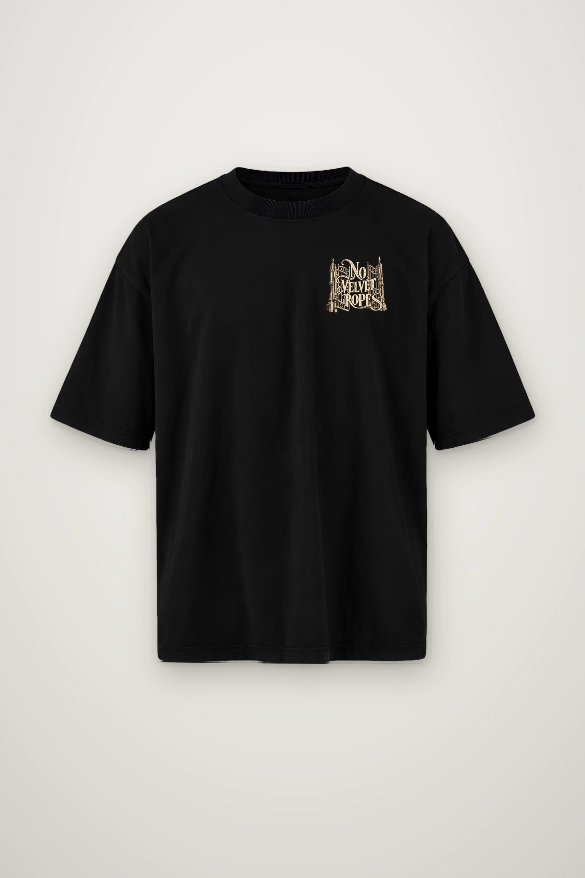 "No Velvet Ropes" Men's Oversized Heavyweight Crewneck T-Shirt