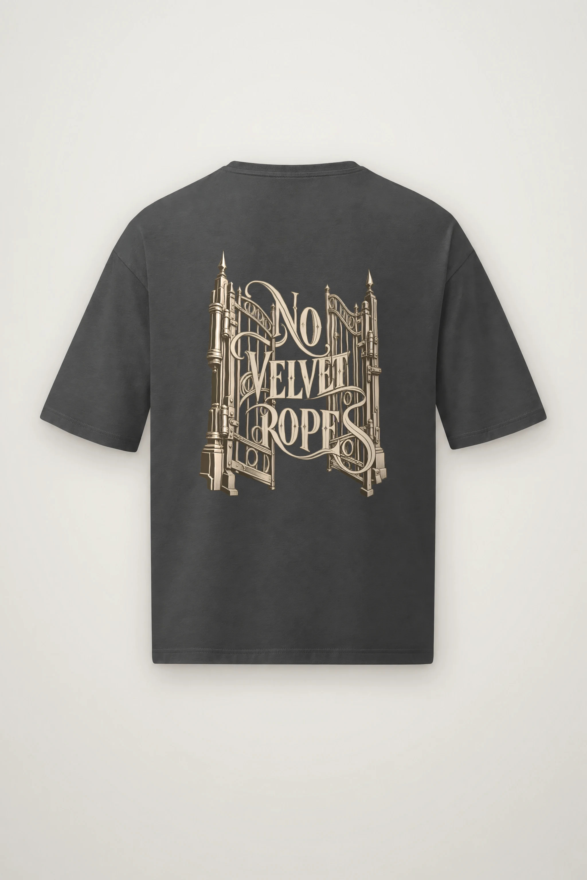 "No Velvet Ropes" Men's Oversized Heavyweight Crewneck T-Shirt