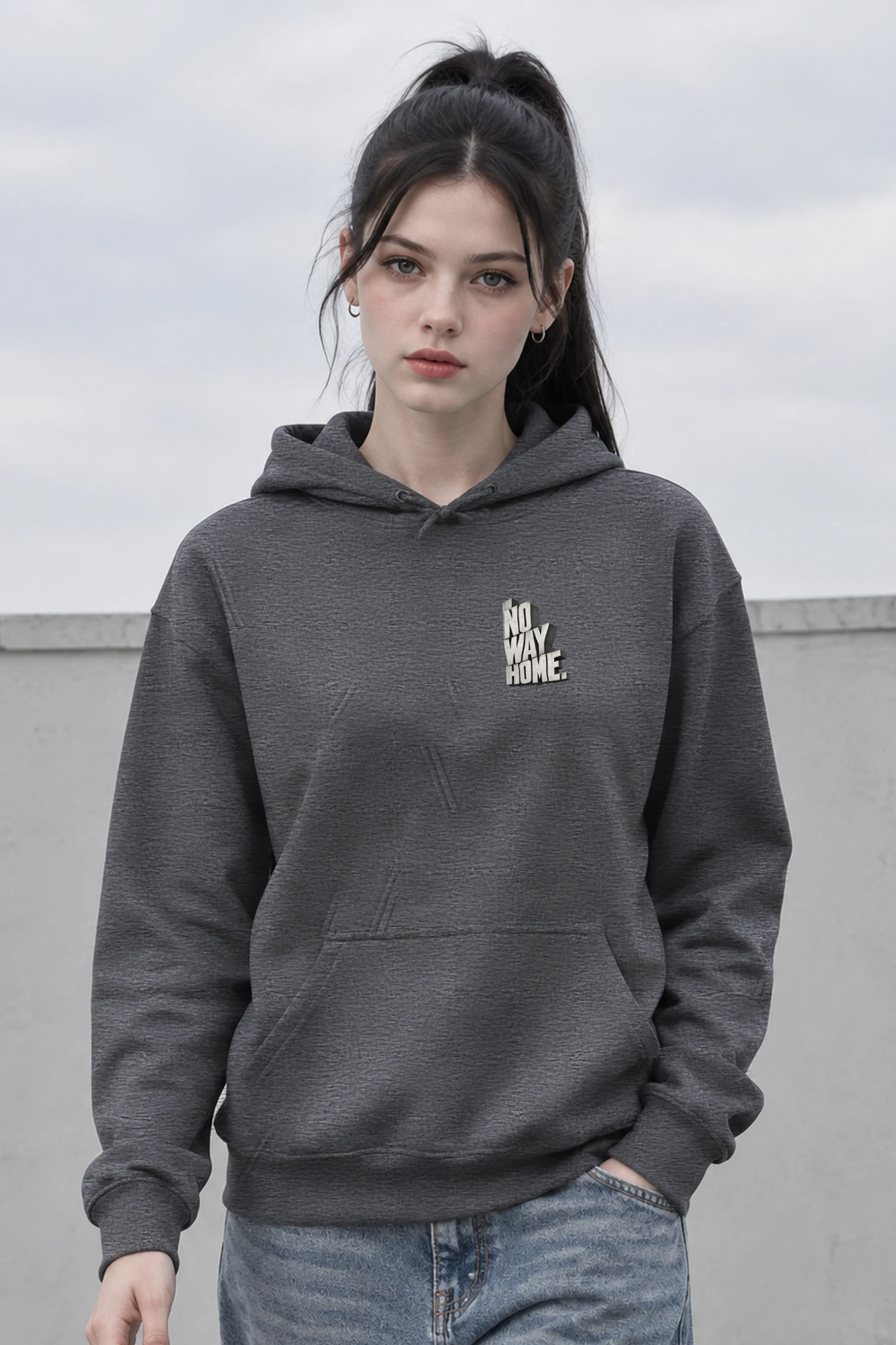 "No Way Home Concrete Stairs" 1 Pullover Hoodie