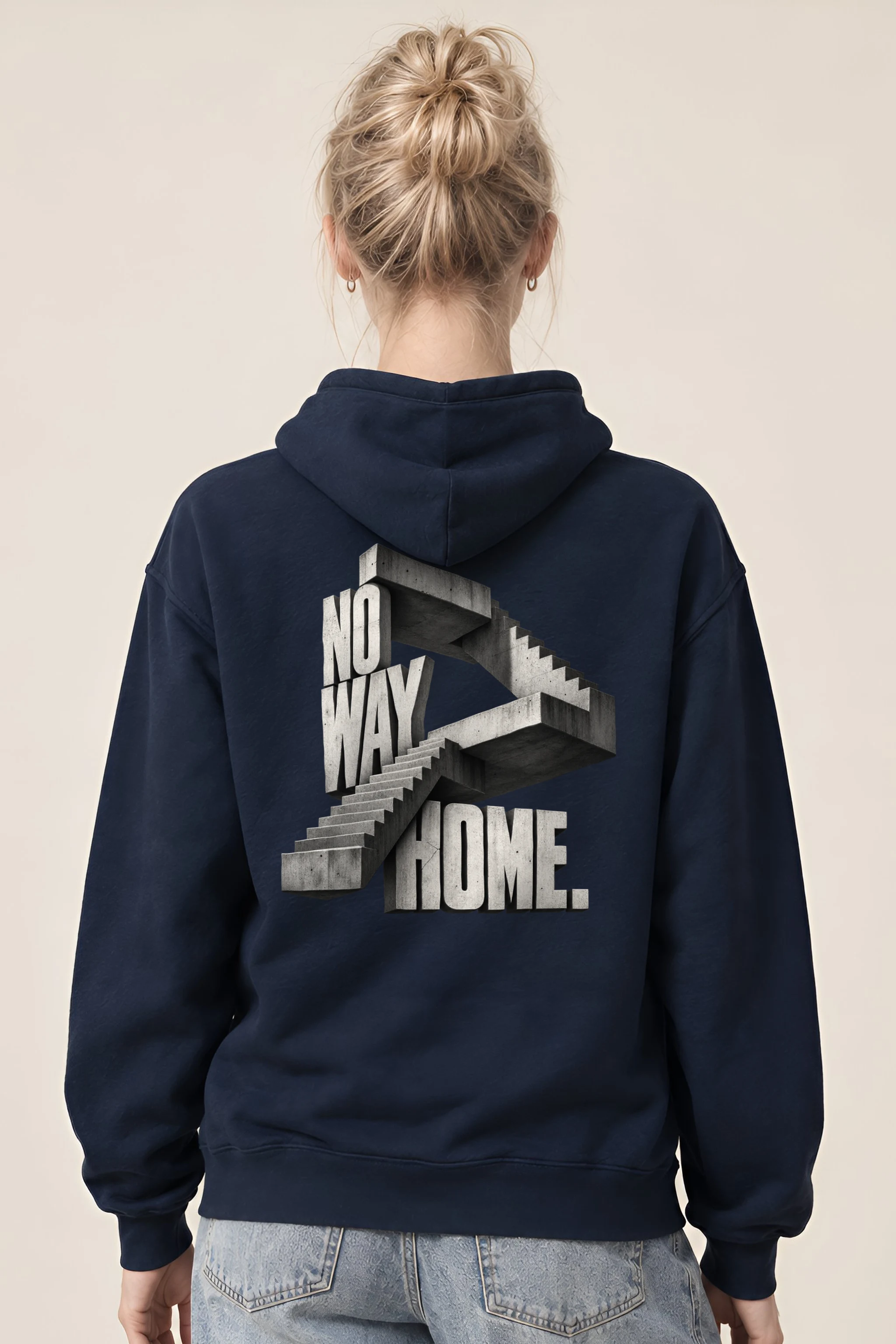 "No Way Home Concrete Stairs" 1 Pullover Hoodie