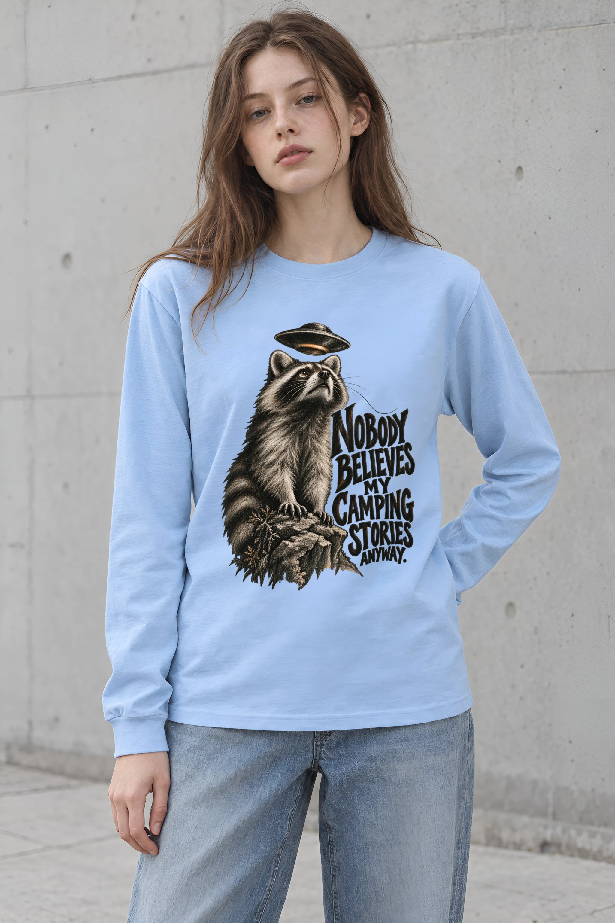 "Nobody Believes My Camping Stories" Unisex Longsleeve T-shirt