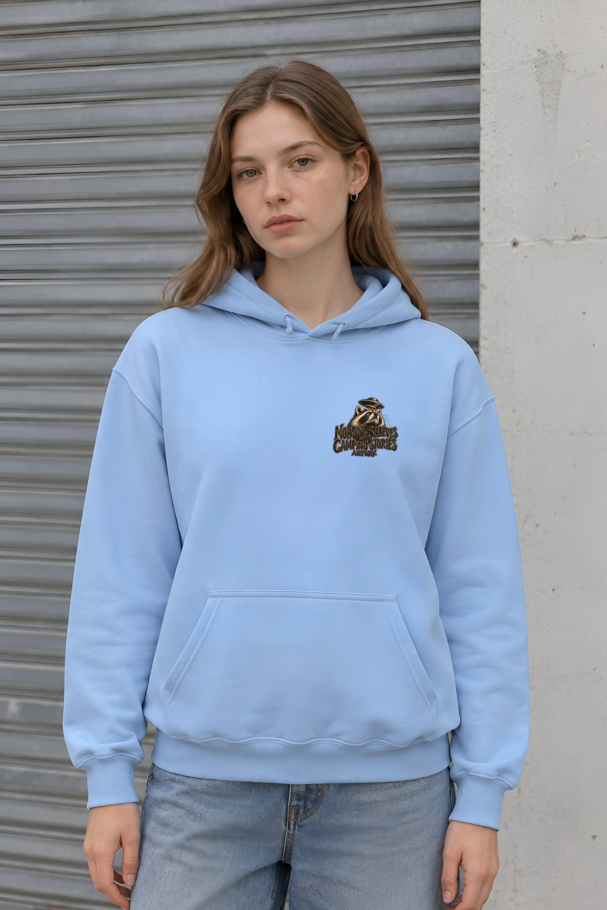 "Nobody Believes My Camping Stories" Unisex Pullover Hoodie