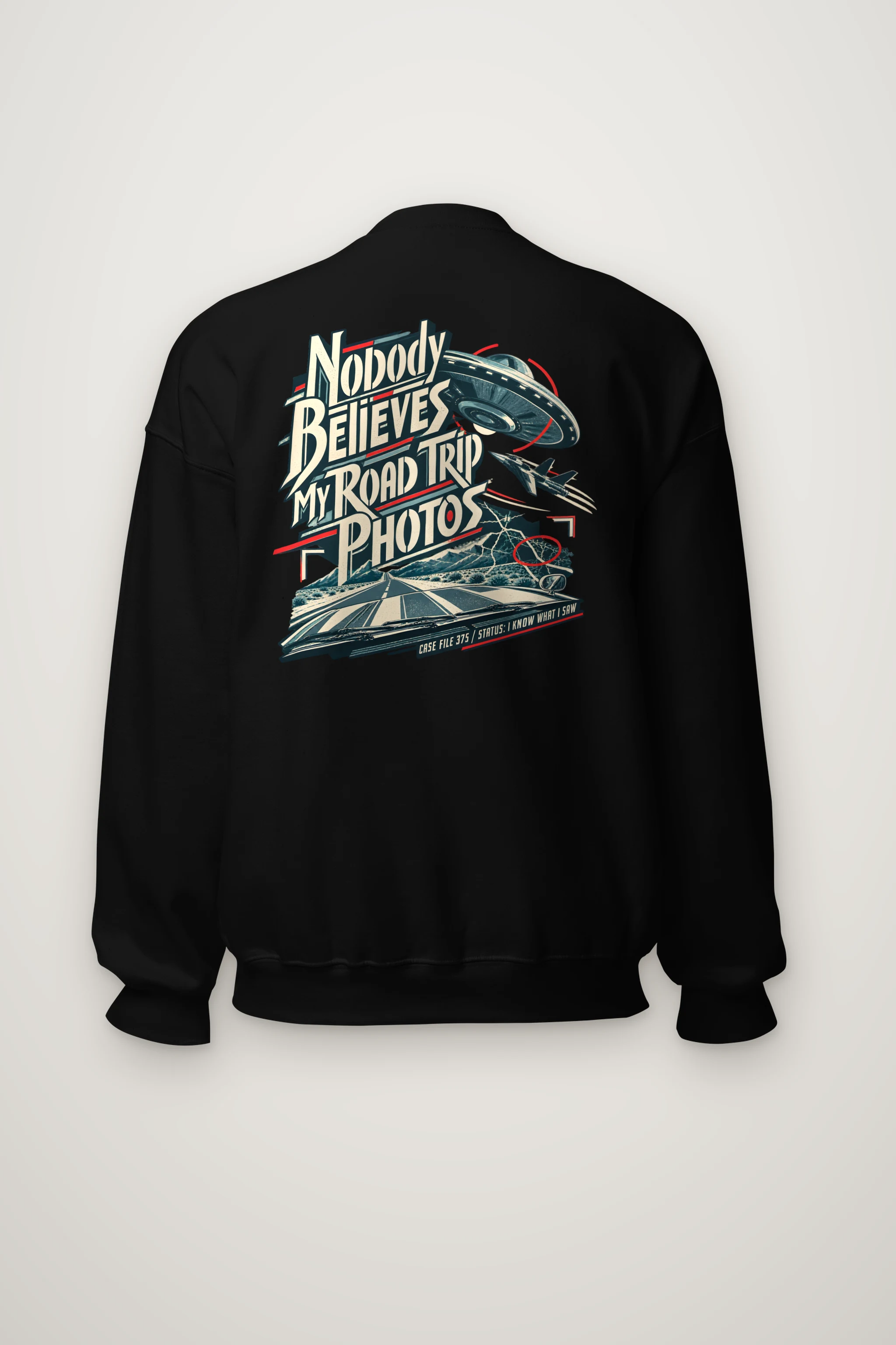 "Nobody Believes My Road Trip Photos" Heavy Blend Unisex Crewneck Sweatshirt