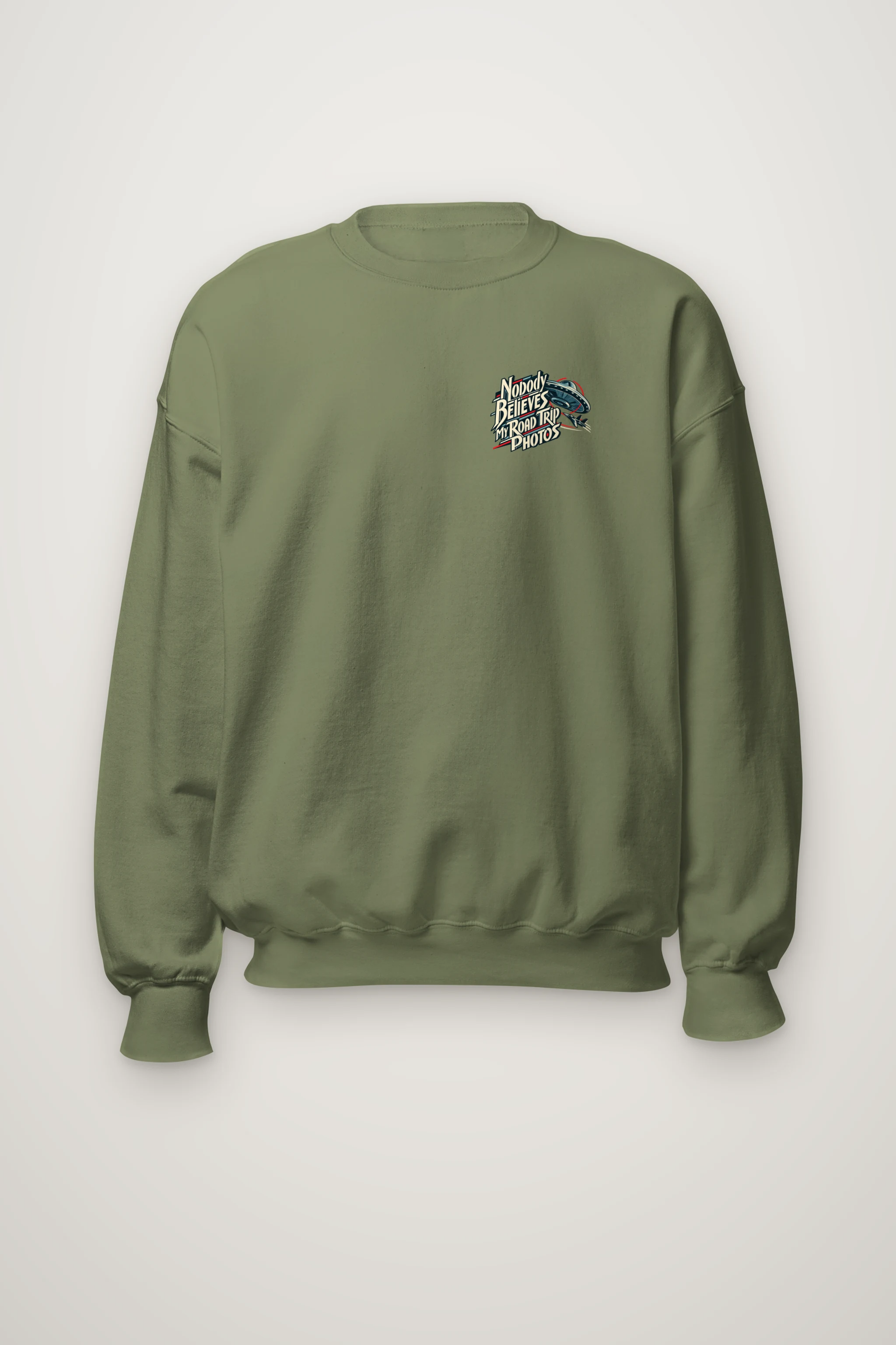 "Nobody Believes My Road Trip Photos" Heavy Blend Unisex Crewneck Sweatshirt