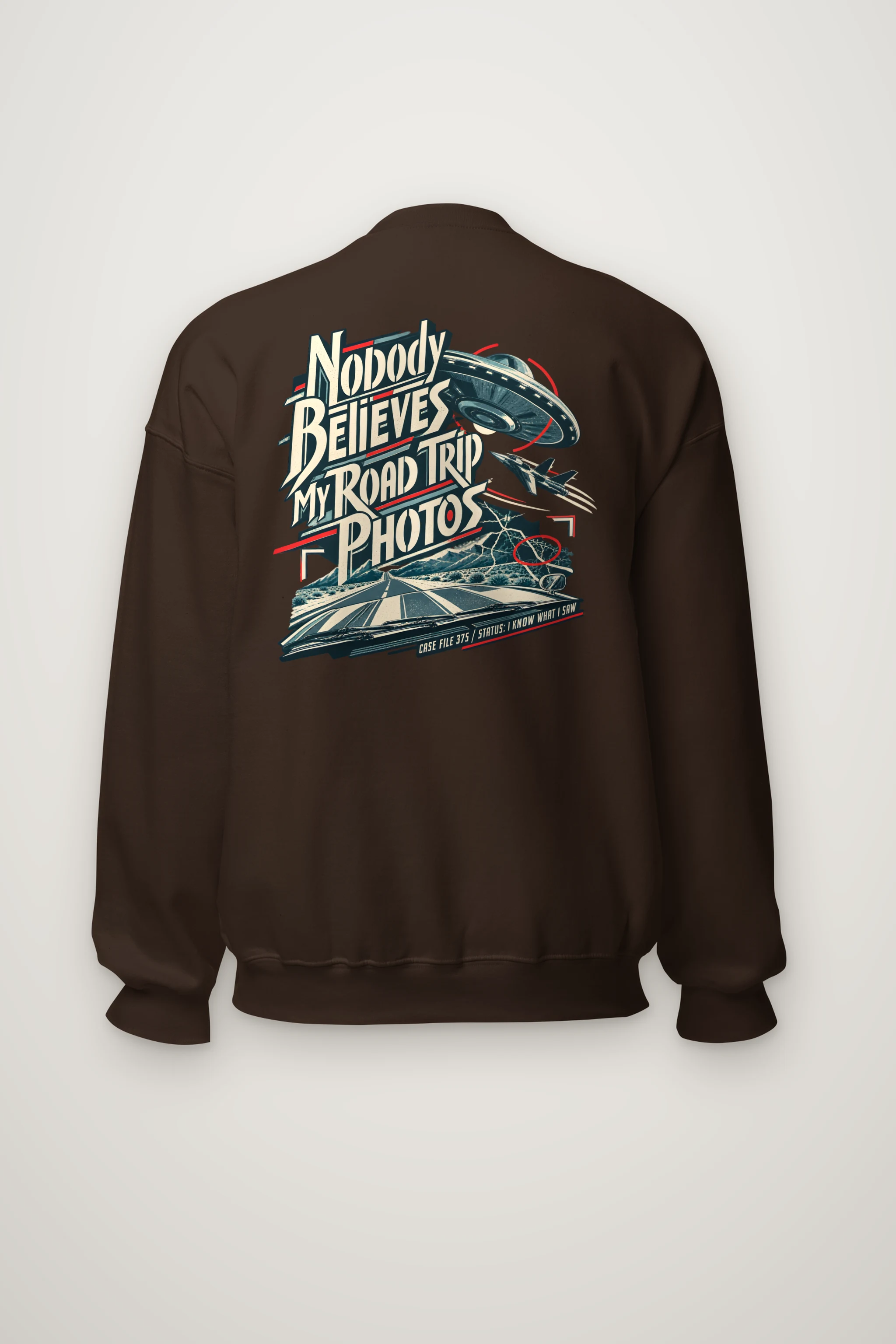 "Nobody Believes My Road Trip Photos" Heavy Blend Unisex Crewneck Sweatshirt