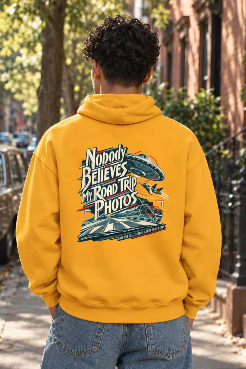 “Nobody Believes My Road Trip Photos” Heavy Blend Unisex Pullover Hoodie