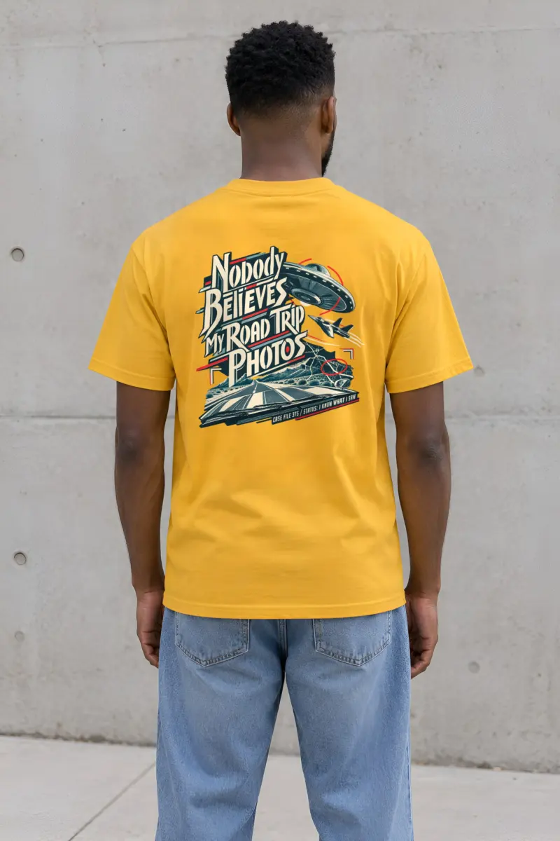 “Nobody Believes My Road Trip Photos” Heavyweight Unisex Crewneck T-shirt