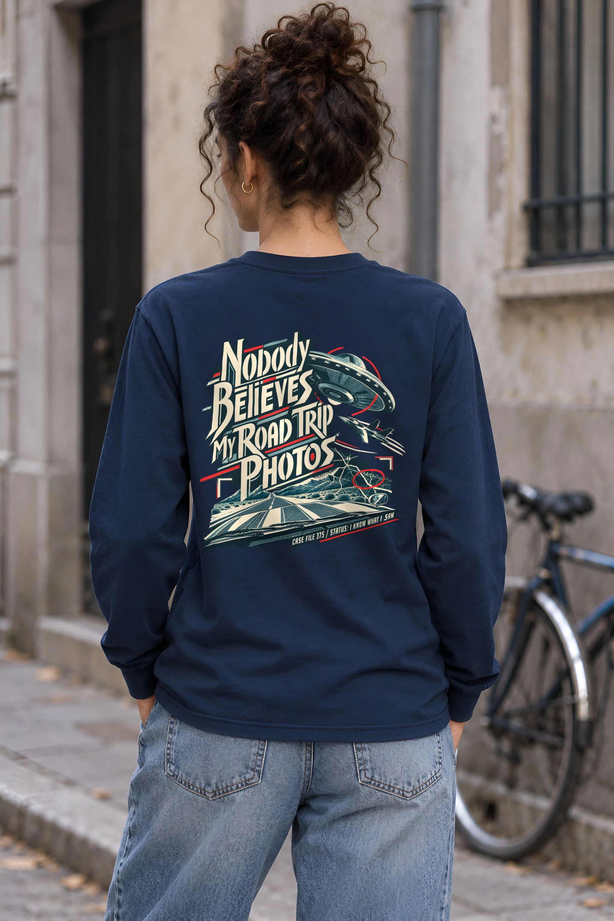 "Nobody Believes My Road Trip Photos" Unisex Longsleeve T-shirt