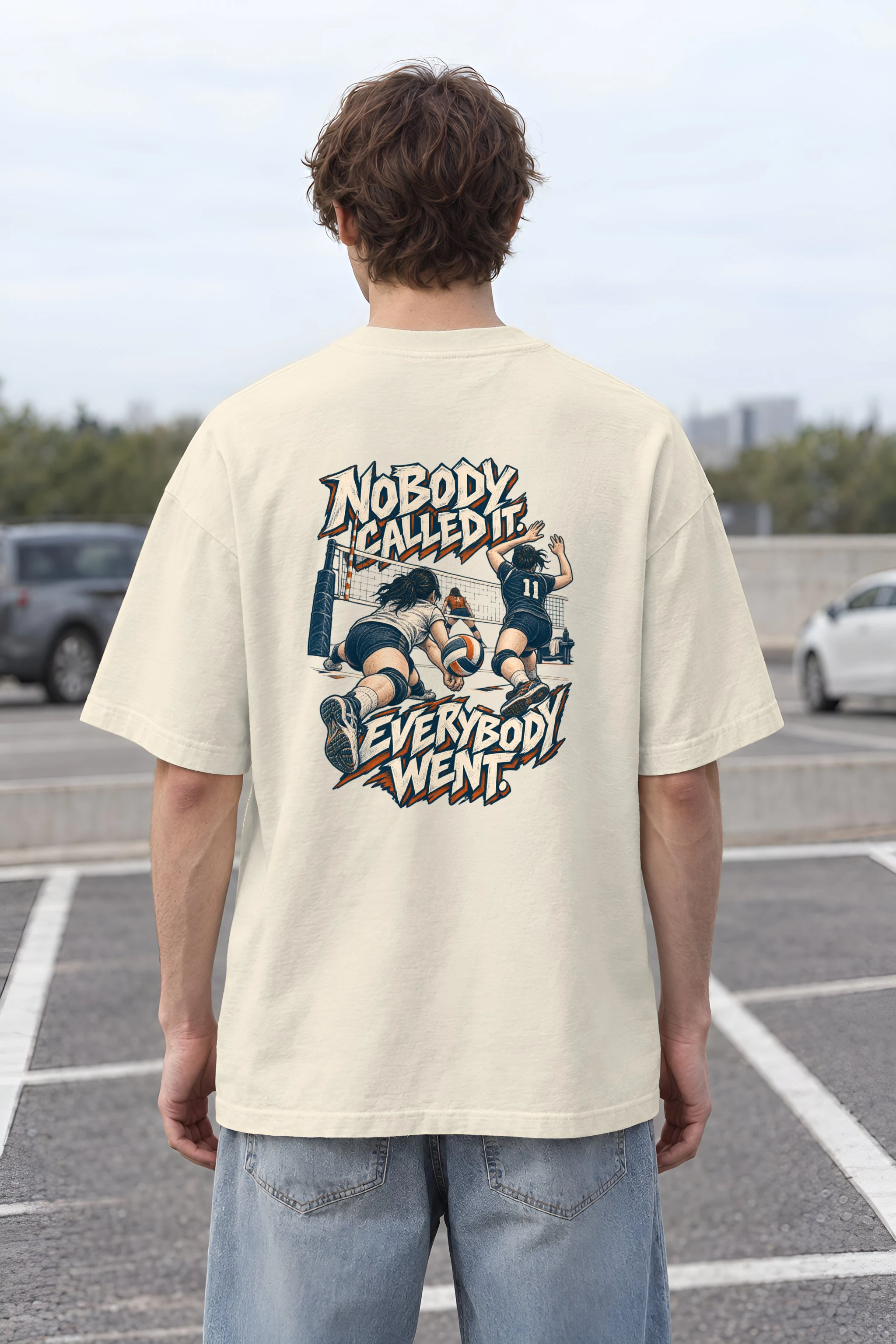 "Nobody Called It Everybody Went" Men's Oversized Heavyweight Crewneck T-Shirt