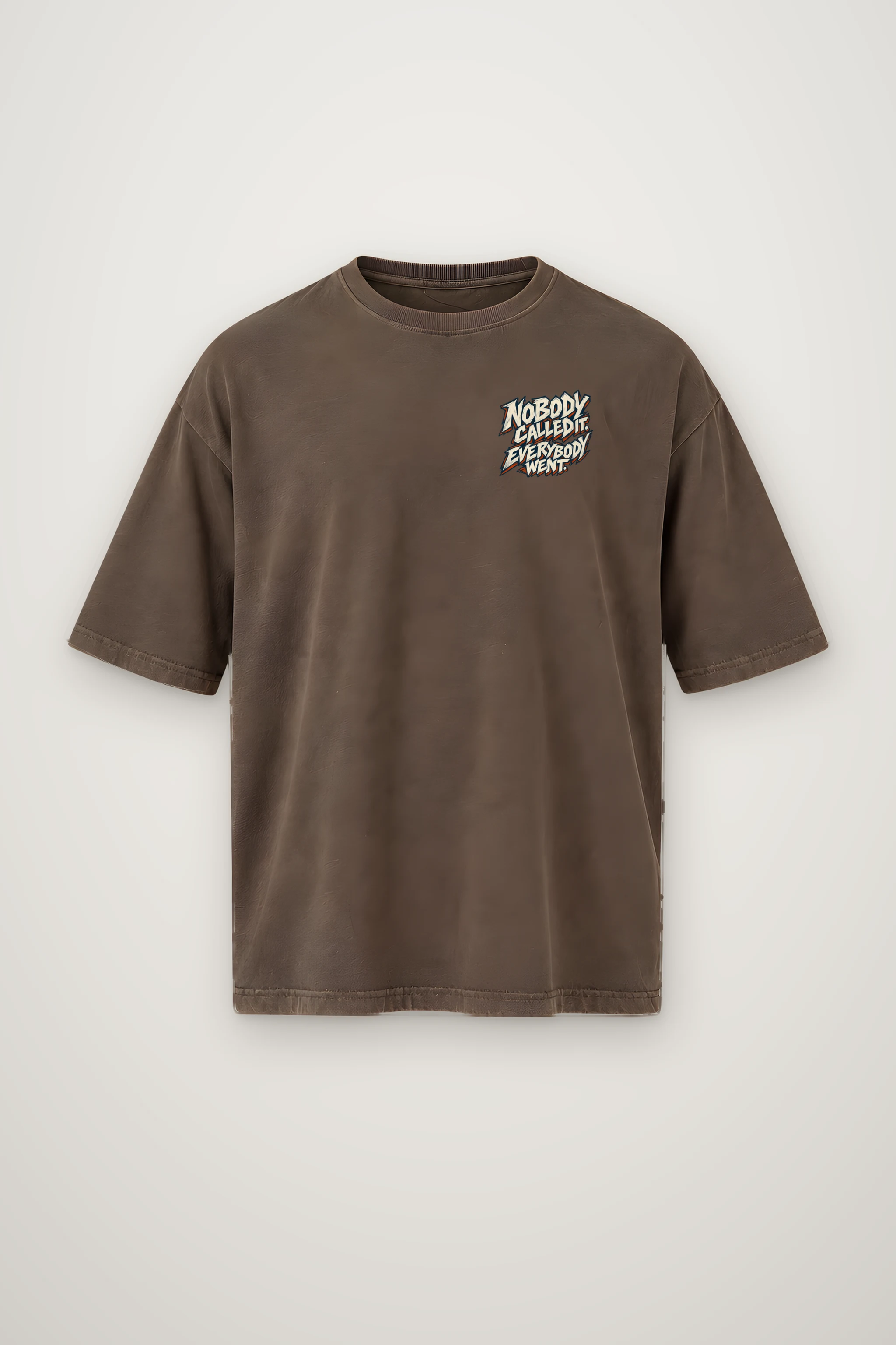 "Nobody Called It Everybody Went" Men's Oversized Heavyweight Crewneck T-Shirt
