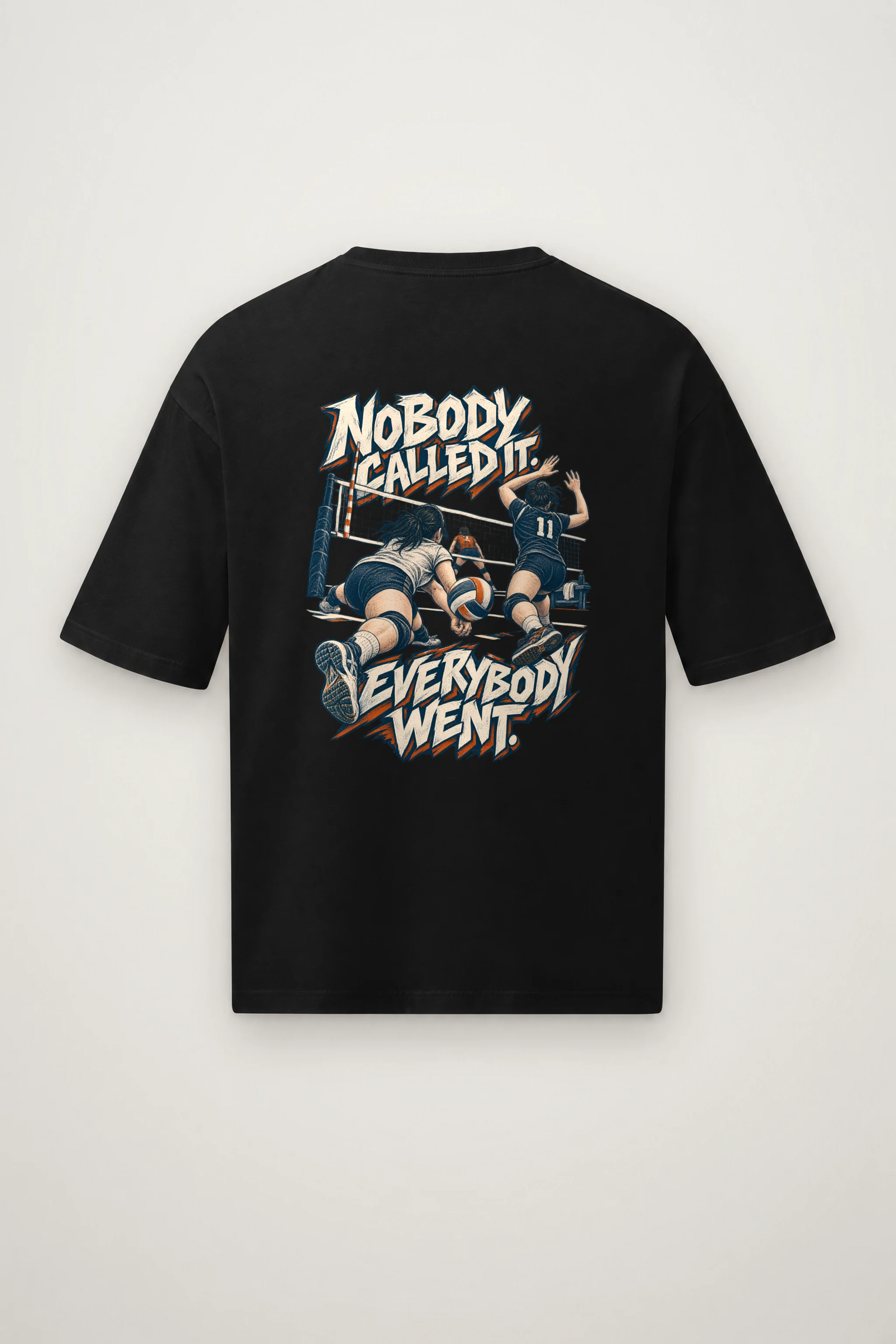 "Nobody Called It Everybody Went" Men's Oversized Heavyweight Crewneck T-Shirt