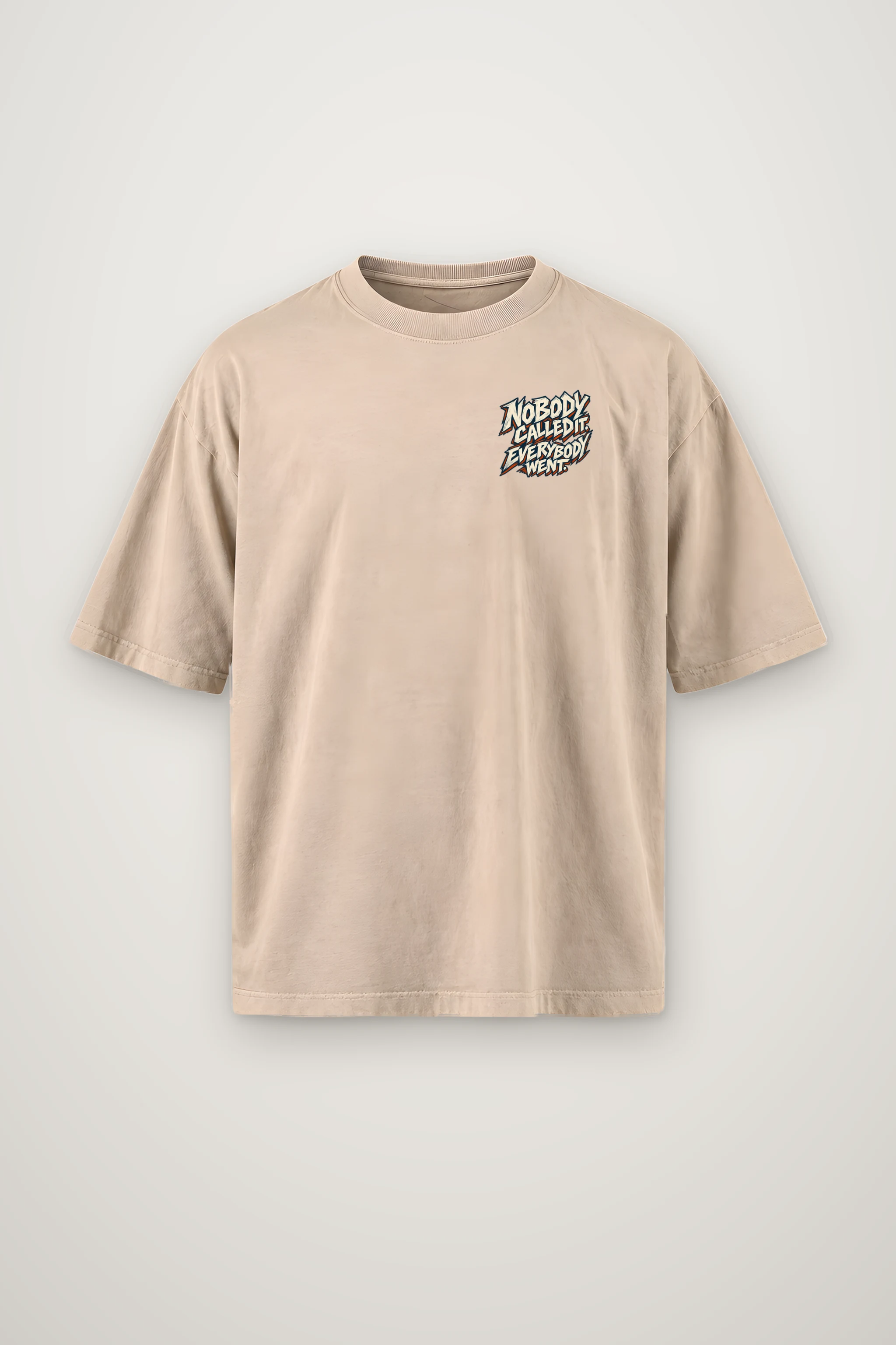 "Nobody Called It Everybody Went" Men's Oversized Heavyweight Crewneck T-Shirt