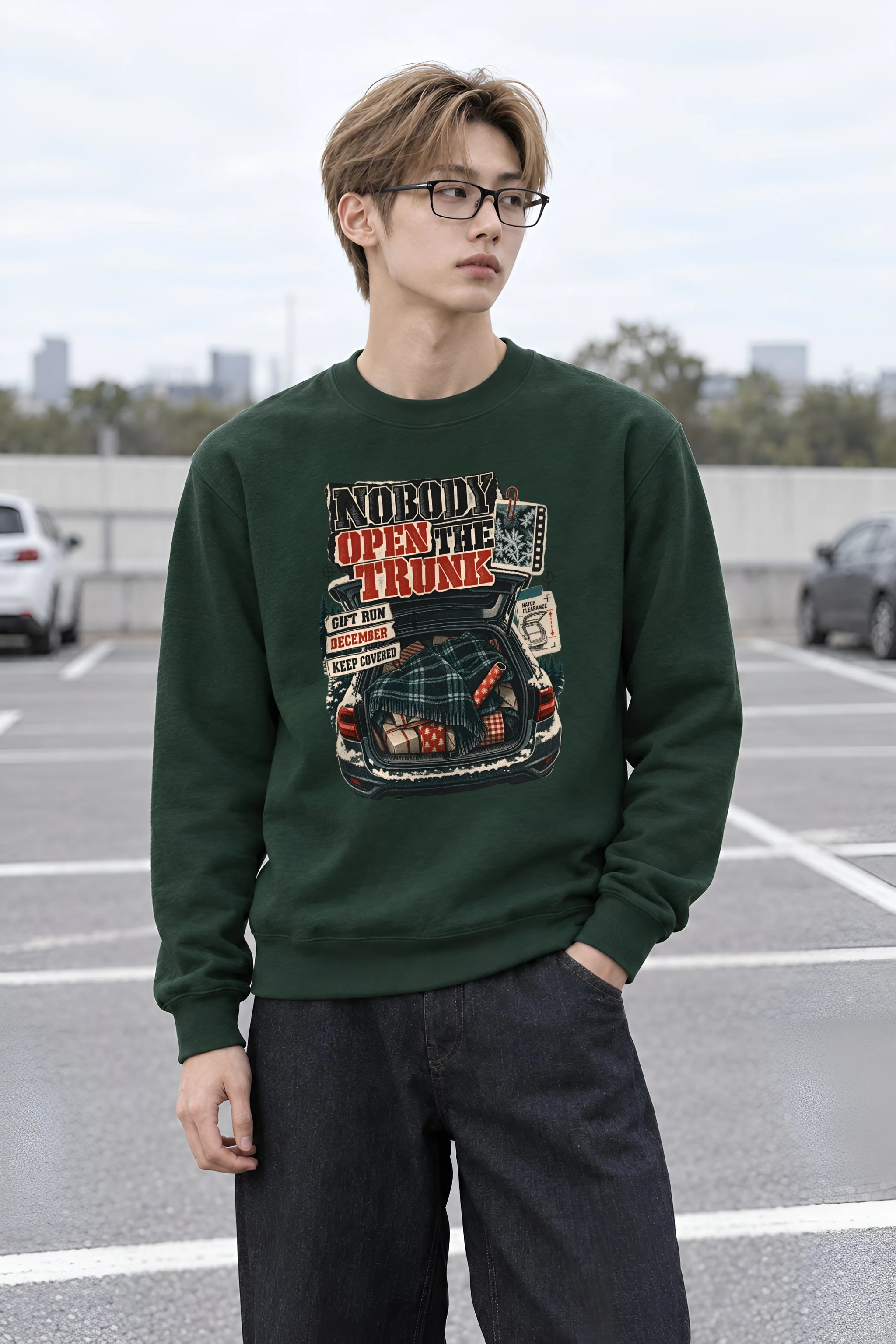 "Nobody Open The Trunk" Heavy Blend Unisex Crewneck Sweatshirt