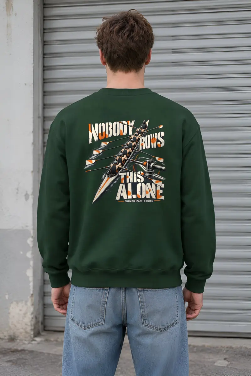 “Nobody Rows This Alone” Heavy Blend Unisex Crewneck Sweatshirt