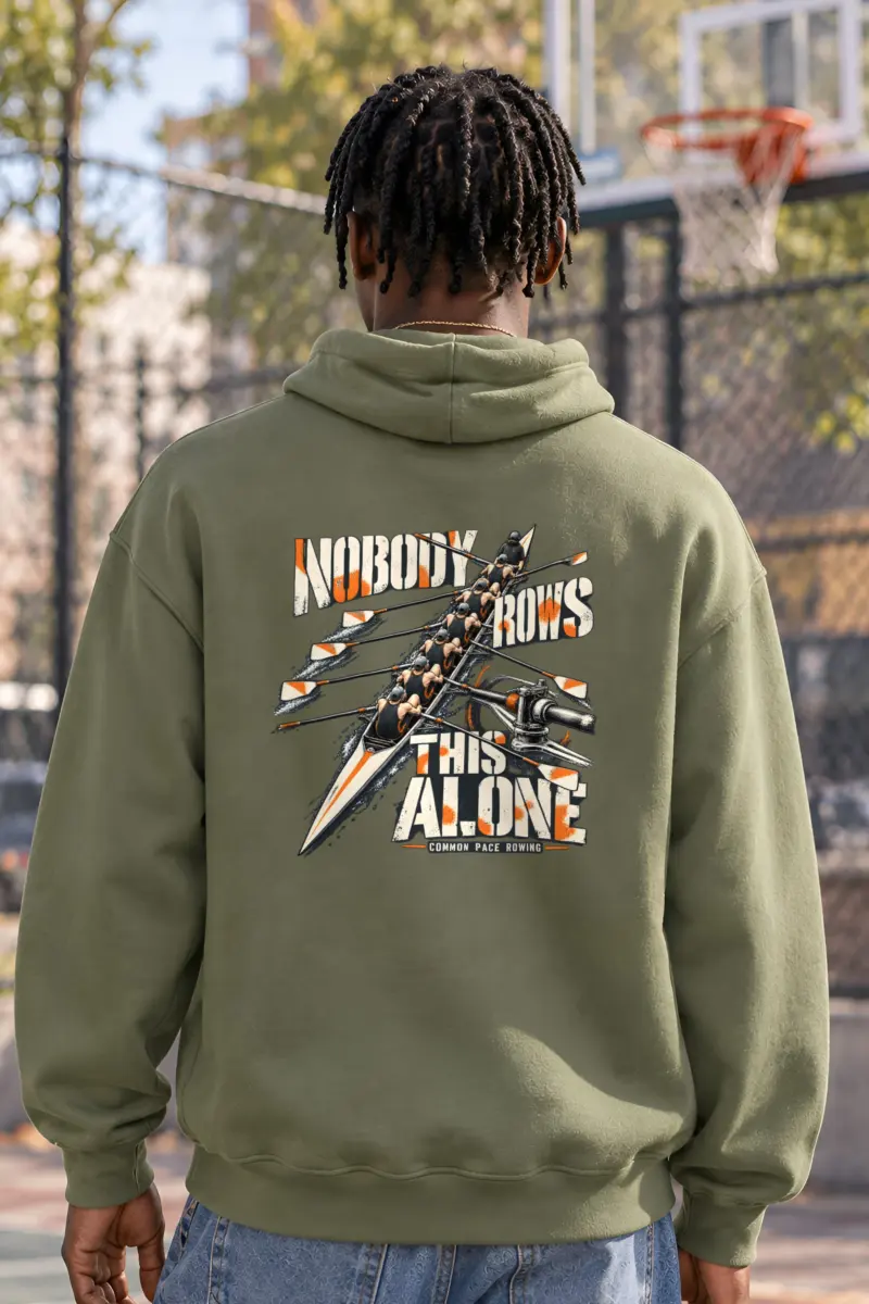 "Nobody Rows This Alone" Heavy Blend Unisex Pullover Hoodie
