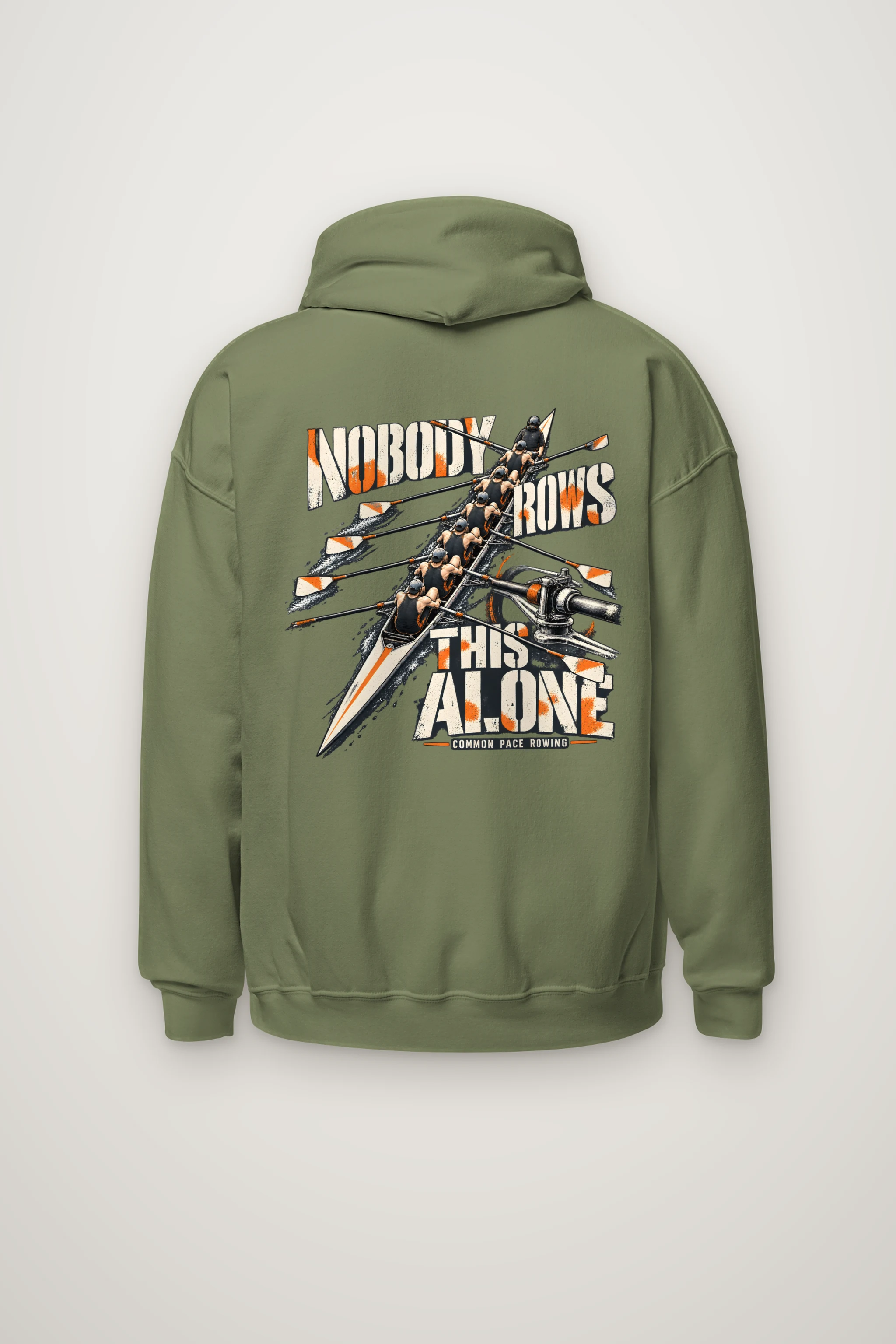 "Nobody Rows This Alone" Heavy Blend Unisex Pullover Hoodie