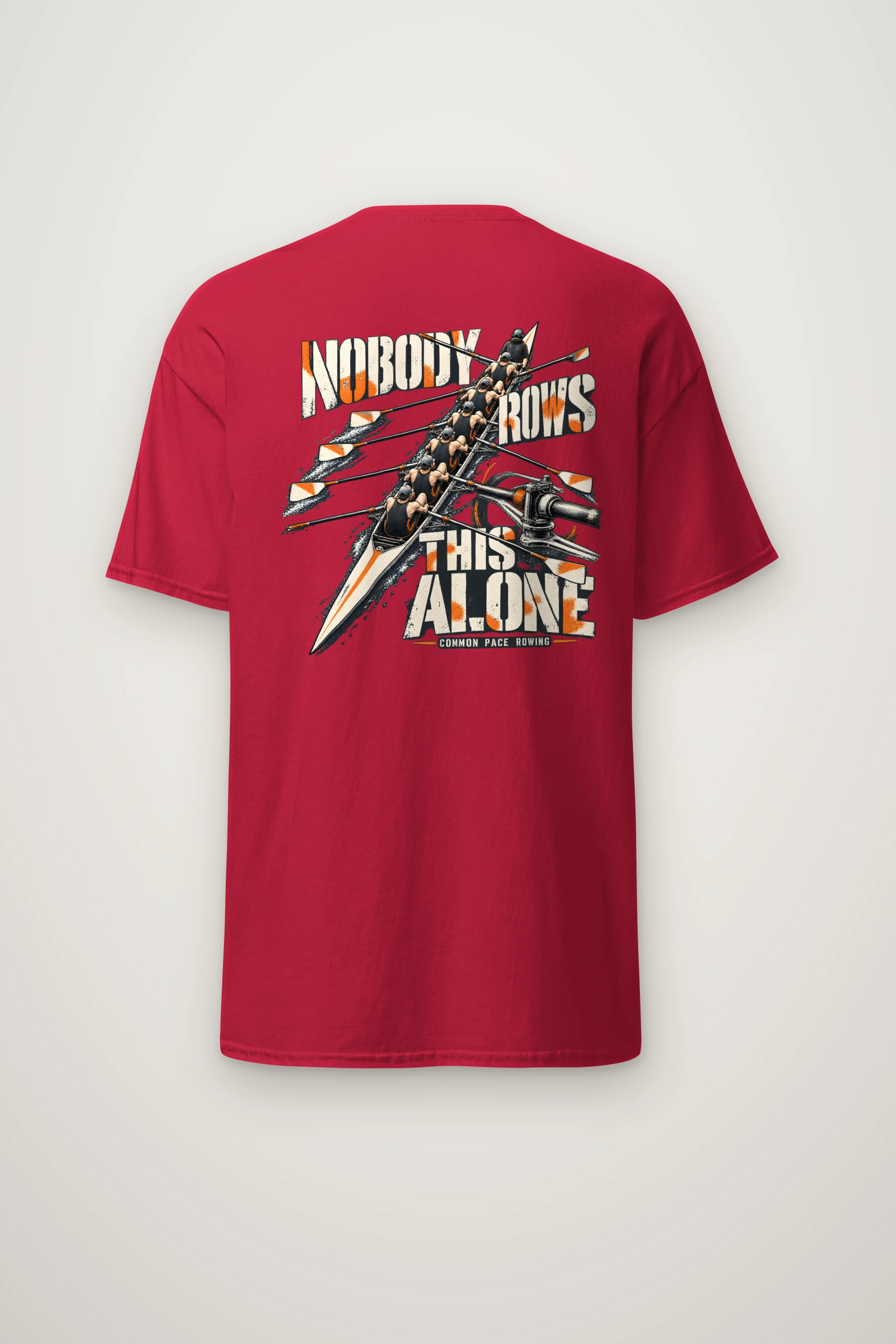 "Nobody Rows This Alone" Heavyweight Unisex Crewneck T-shirt
