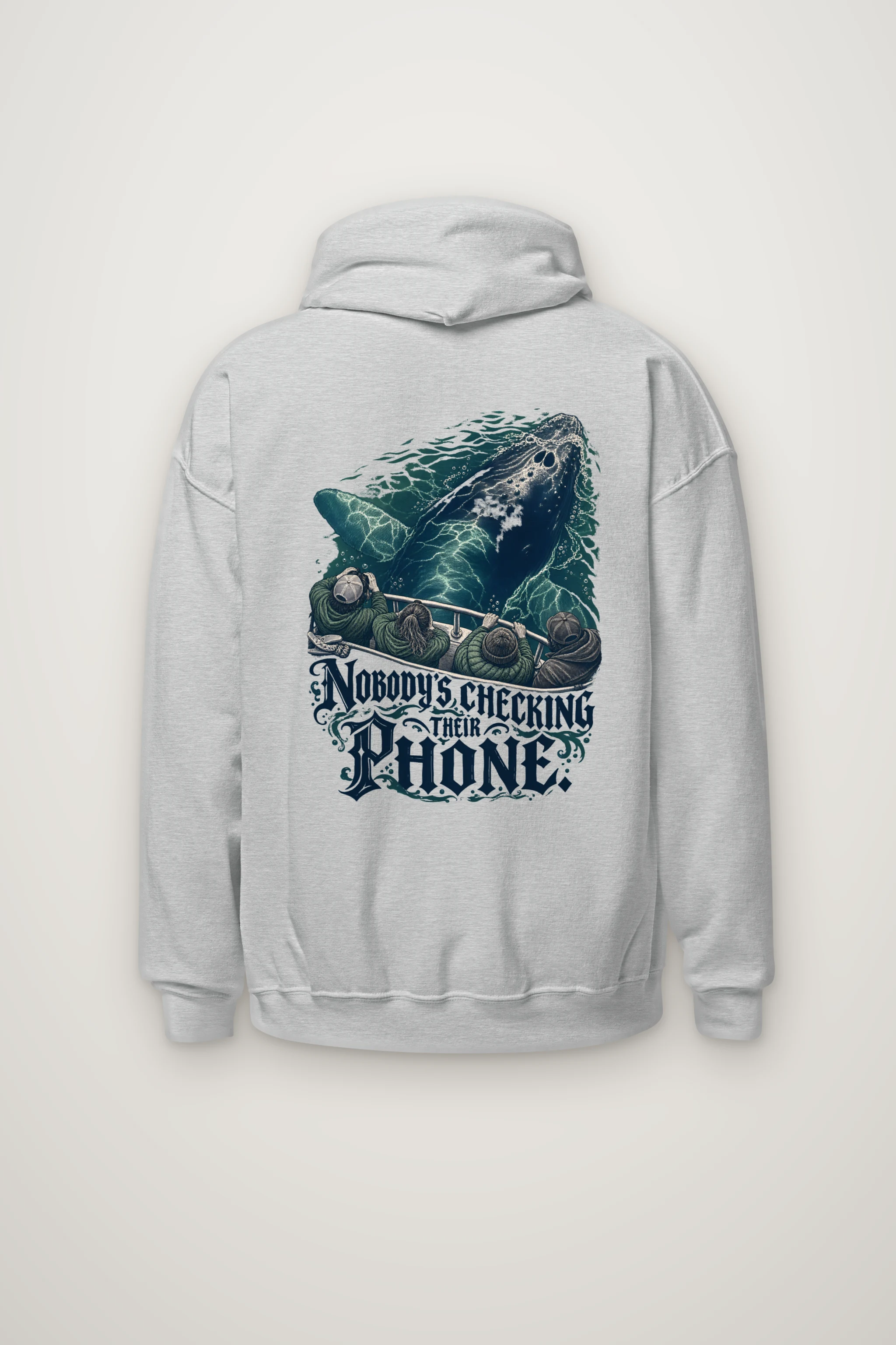 "Nobody's Checking Their Phone" Heavy Blend Unisex Pullover Hoodie