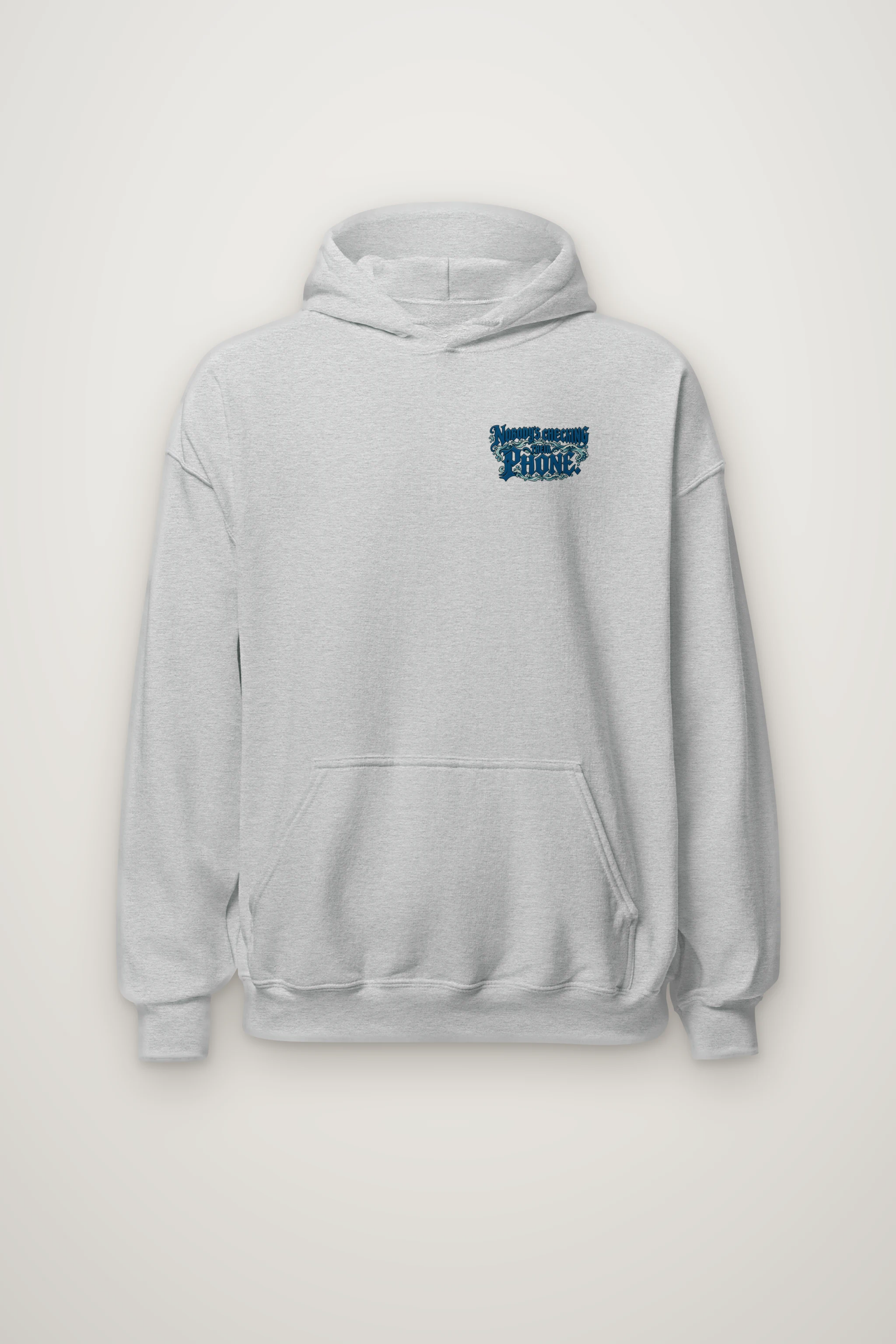 "Nobody's Checking Their Phone" Heavy Blend Unisex Pullover Hoodie
