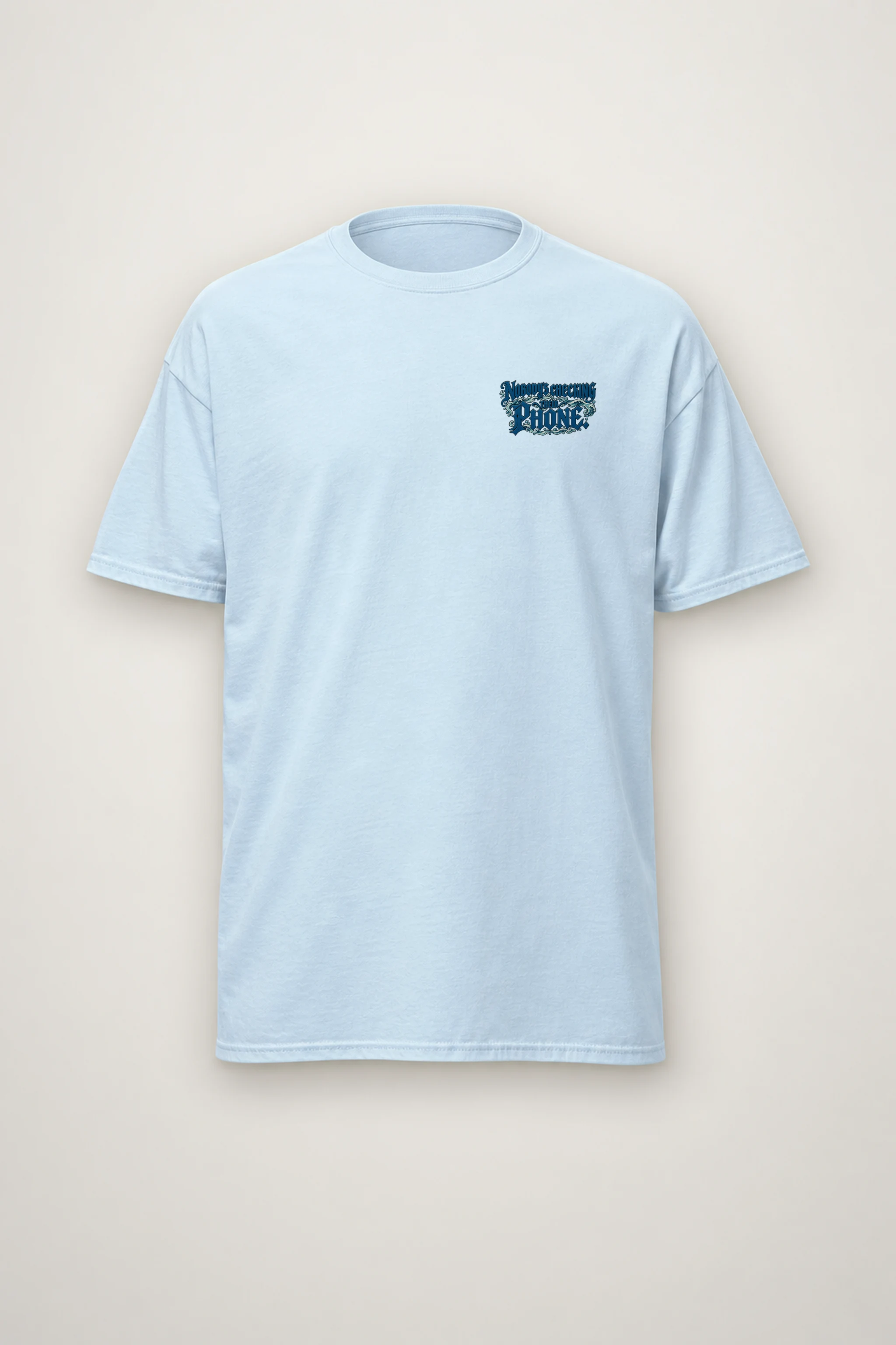 "Nobody's Checking Their Phone" Heavyweight Unisex Crewneck T-shirt