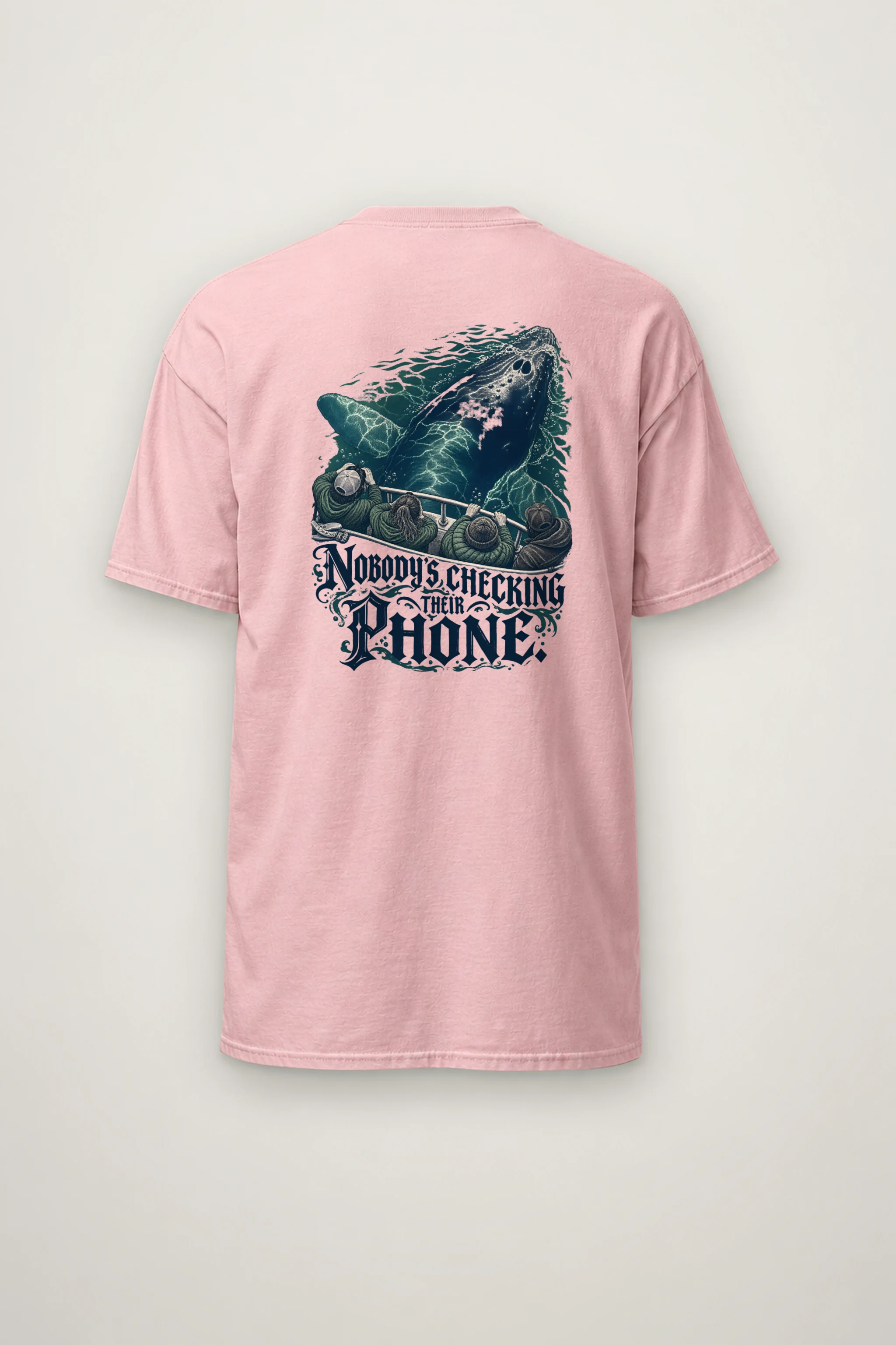"Nobody's Checking Their Phone" Heavyweight Unisex Crewneck T-shirt